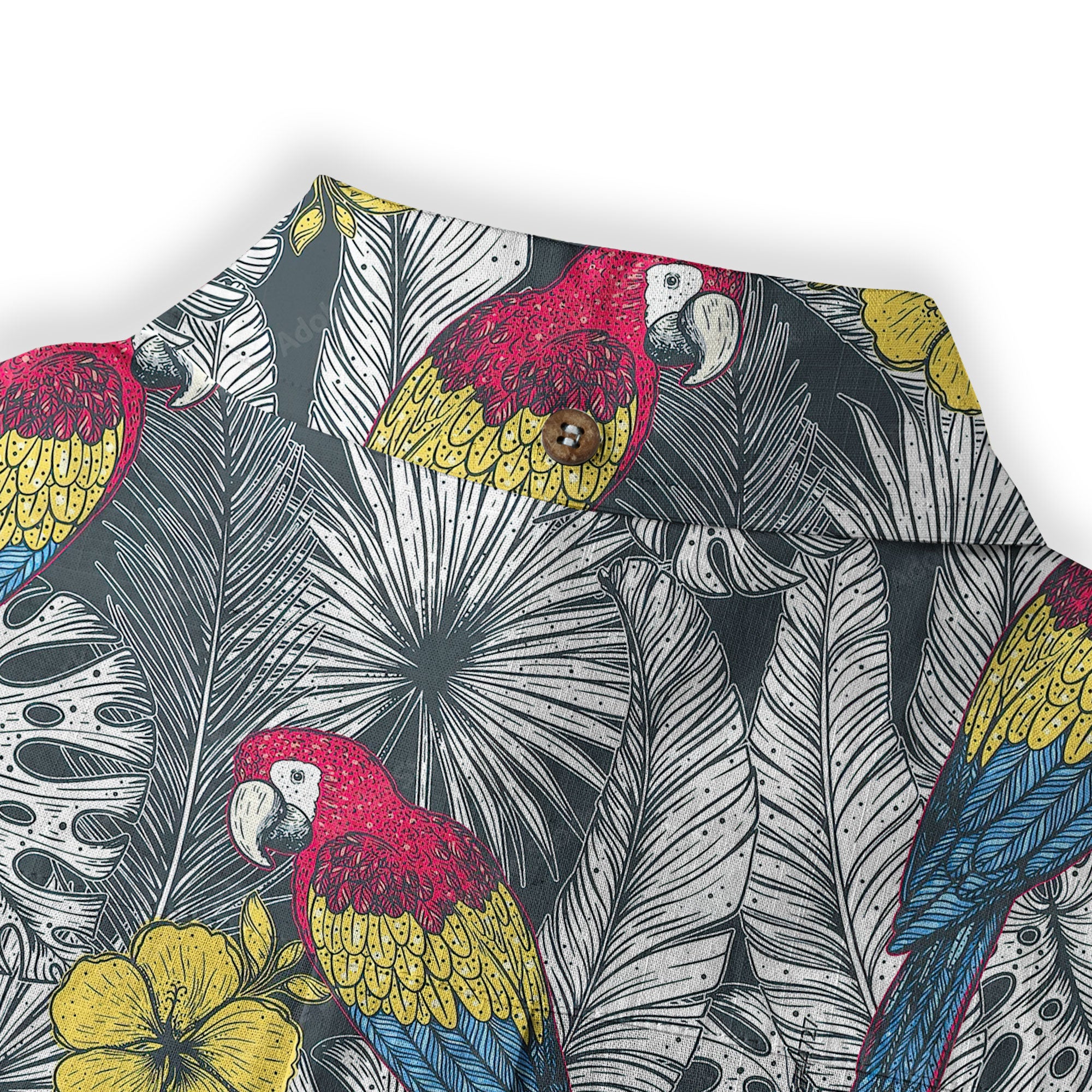 Floral Parrot Summer Beach Hawaiian Shirt, Colorful Parrot Pattern Hawaii Shirt - The Palmix