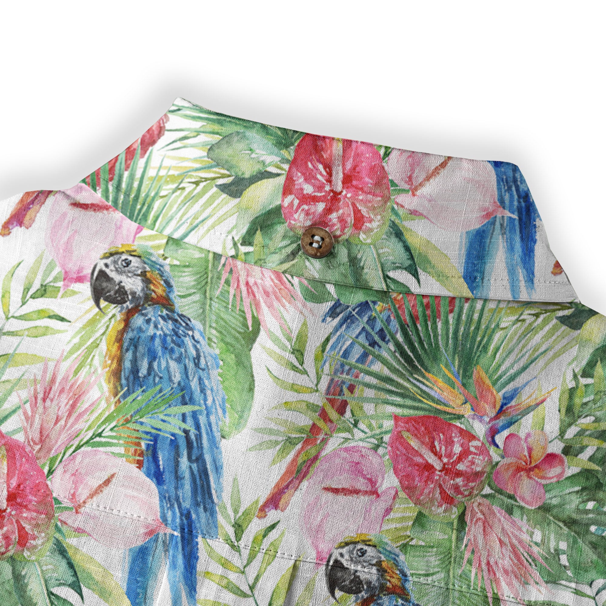 Tropical Parrot Summer Hawaiian Shirt, Colorful Parrot Flowers Pattern Hawaii Shirt - The Palmix