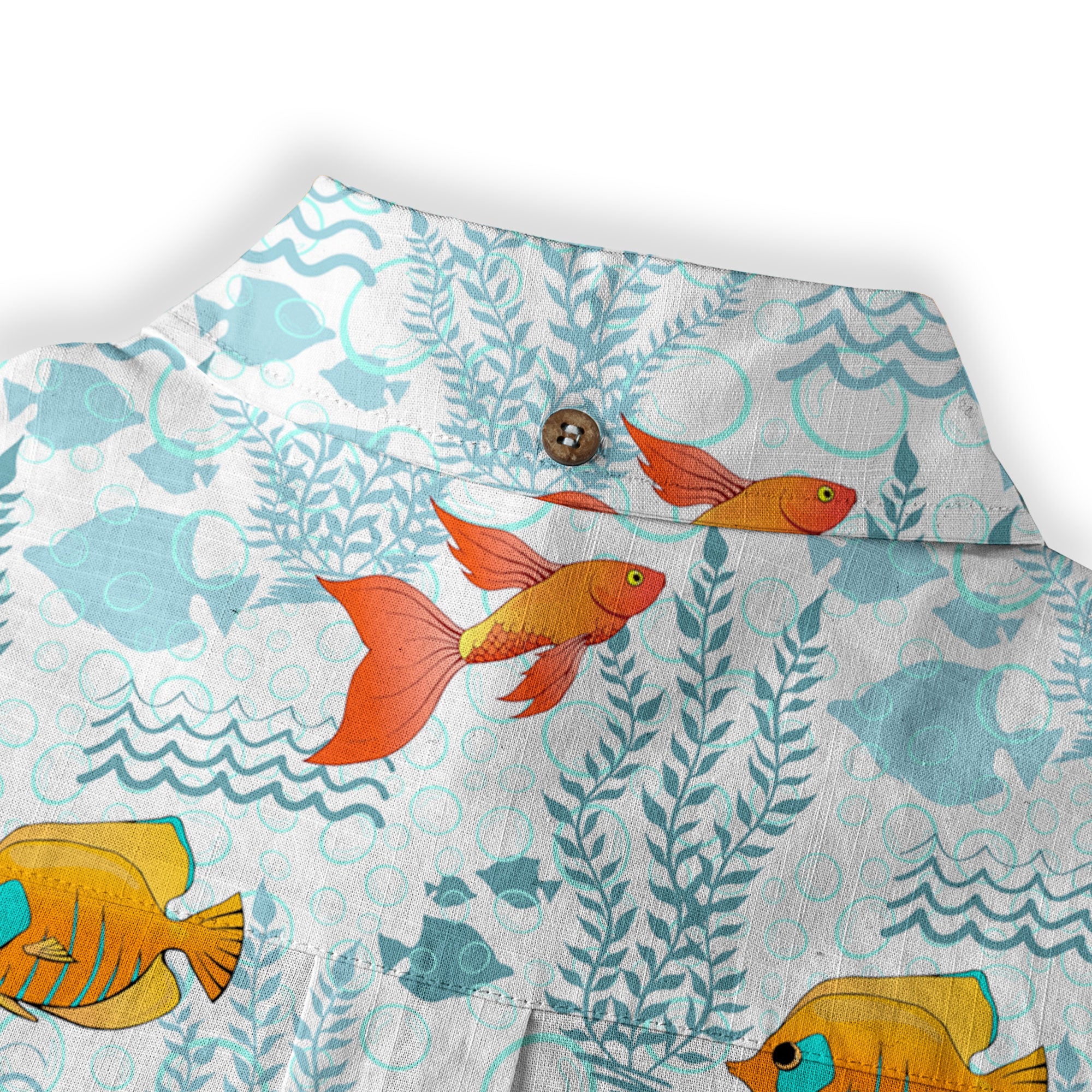Sea Ocean Fish Women's Hawaiian Shirt, Sea Ocean Fish Print - The Palmix