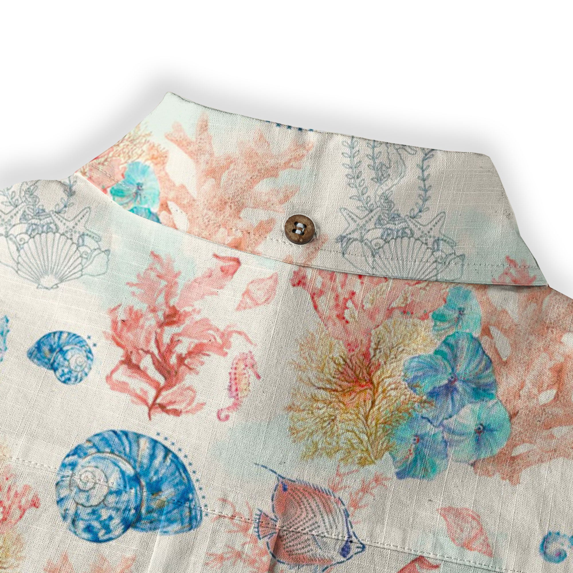 Ocean Animals Hawaiian Button Up Long Sleeve Shirt, Sea Hawaii Shirt - The Palmix
