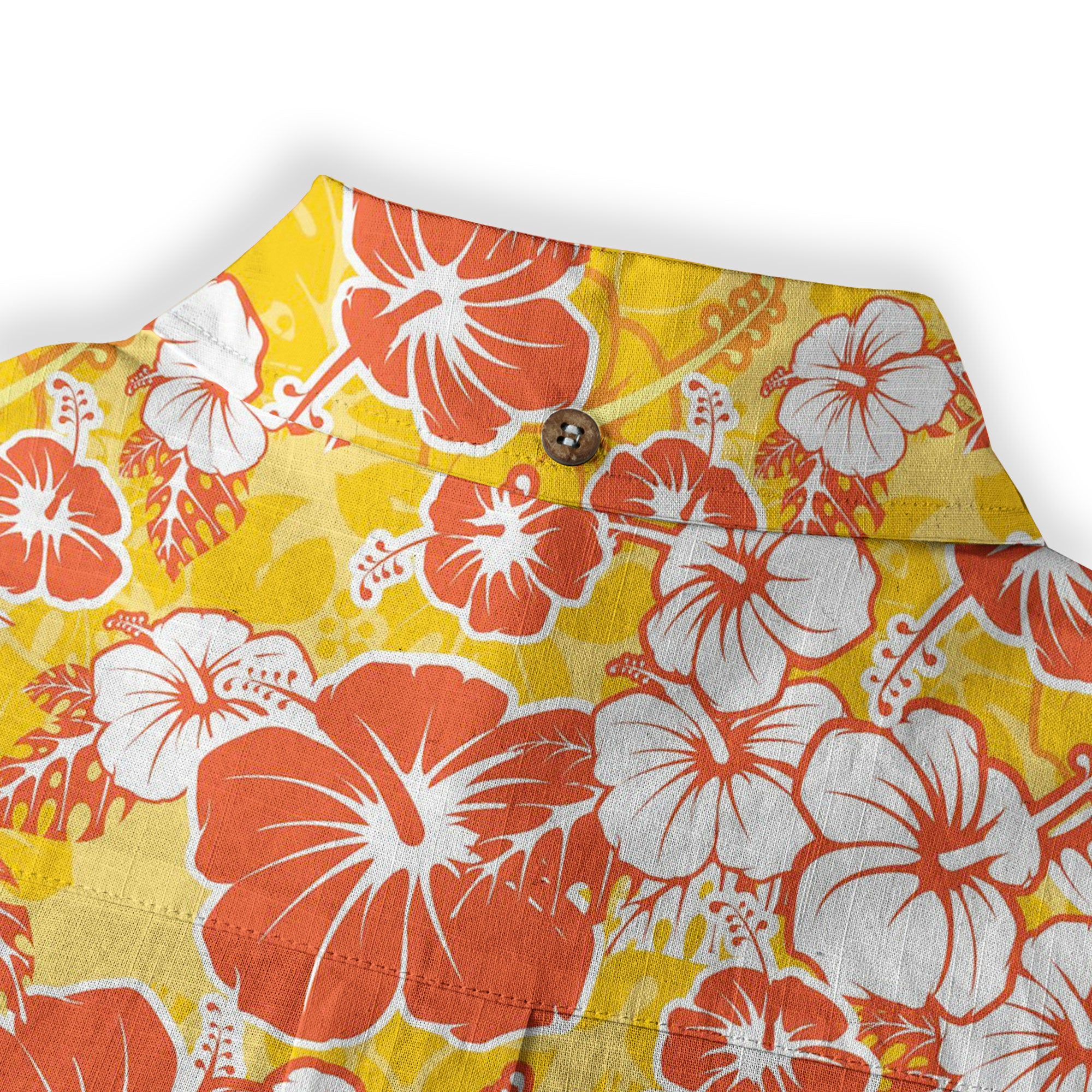 Hibiscus Floral Pattern Hawaiian Button Up Long Sleeve Shirt, Sea Hawaii Shirt - The Palmix