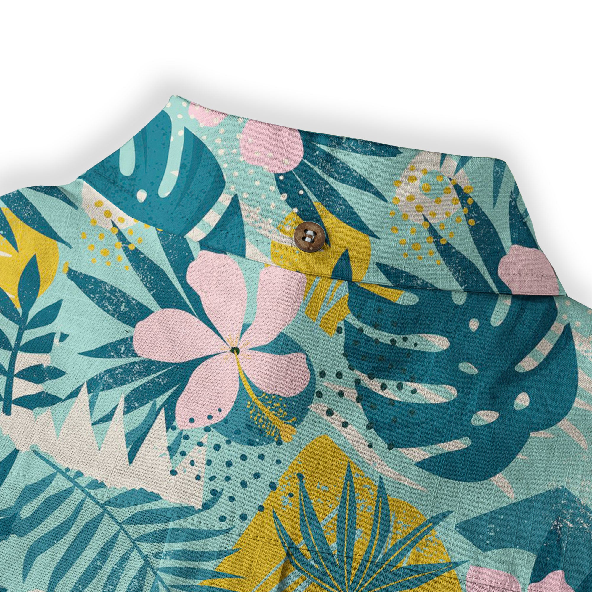Hibiscus Floral Pattern Hawaiian Button Up Long Sleeve Shirt, Sea Hawaii Shirt - The Palmix