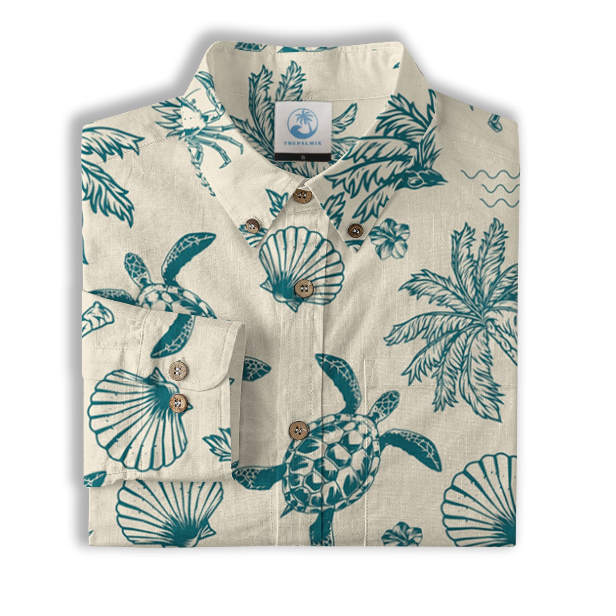 Turtle Aloha Shirt, Turtle Ocean Hawaiian Shirt - The Palmix