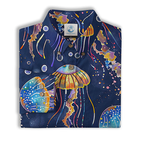 Tropical Floral Short Sleeve Luau Beach Aloha Hawaiian Shirt - The Palmix