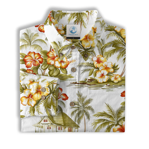 Maori Pattern Short Sleeve Luau Beach Aloha Hawaiian Shirt, Vintage Hawaiian Pattern Shirt - The Palmix