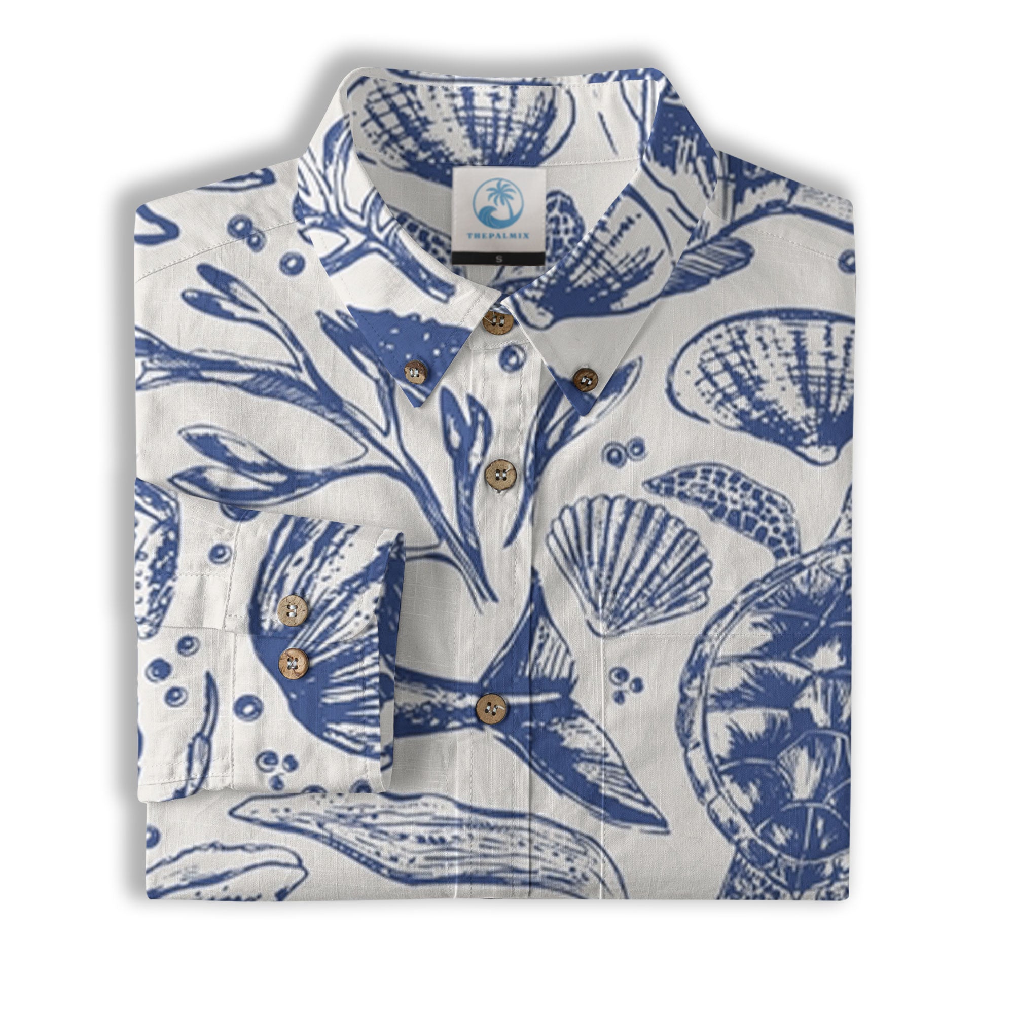 Ocean Animal Pattern Hawaii Shirt, Turtle Hawaiian Shirt for Men Women - The Palmix