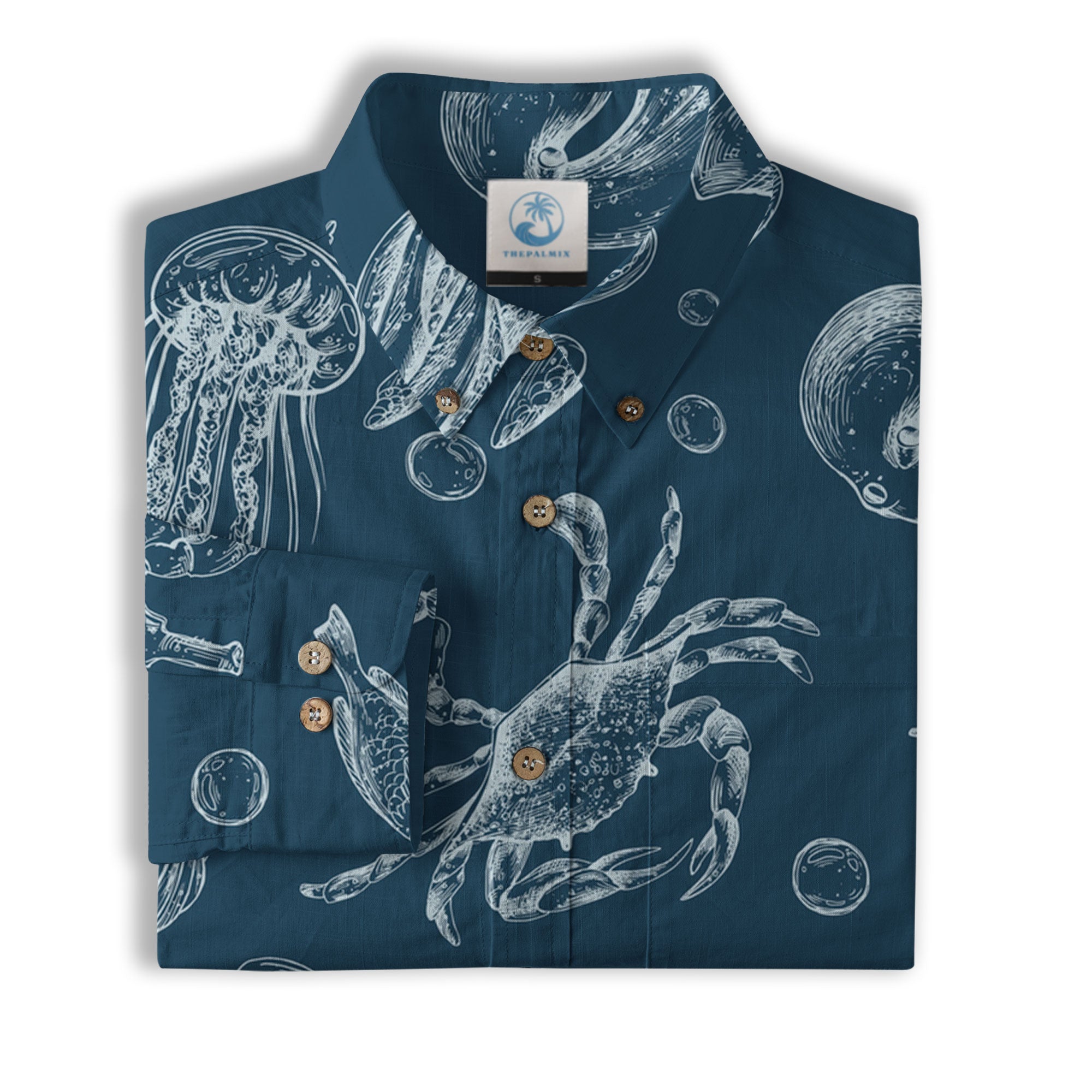 Sea Shells Animal Pattern Hawaii Shirt, Turtle Sea Shells Hawaiian Shirt for Men Women - The Palmix