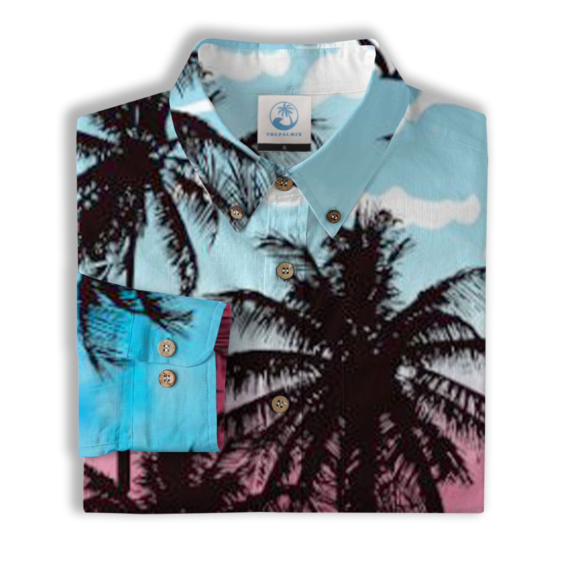 Sunset Trees Pattern Hawaii Shirt, Coconut Pattern Hawaii Shirt, Summer Beach Shirt - The Palmix
