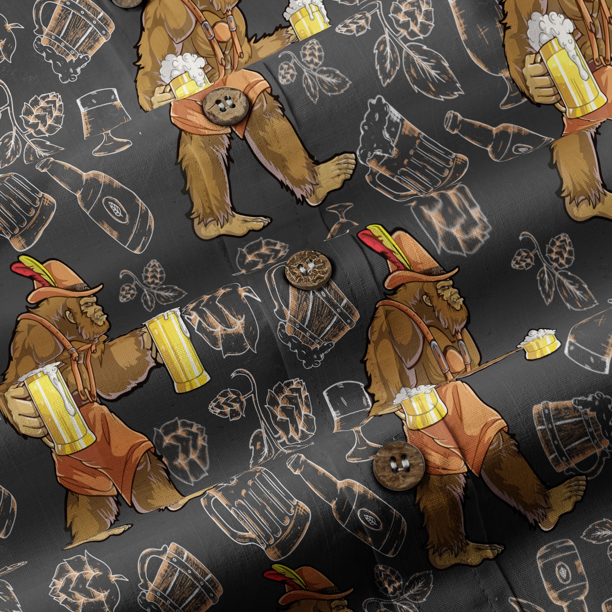 Bigfoot Beer Hawaiian Shirt, Bigfoot Aloha Shirt, Beer Button Up Shirt - The Palmix