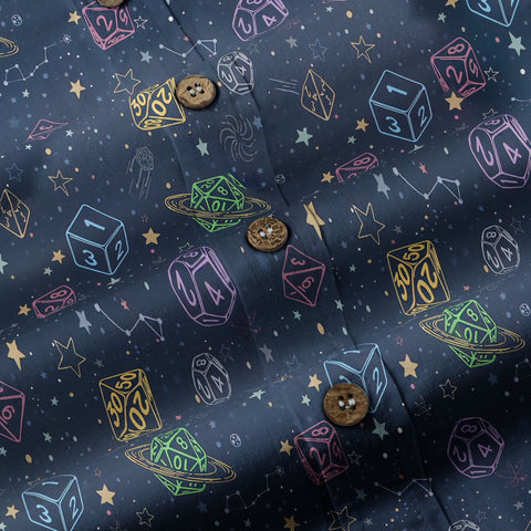 DD Dungeon Master Hawaiian Long Sleeve Shirt Dice Set Tabletop Games Button up Shirt Gifts - The Palmix