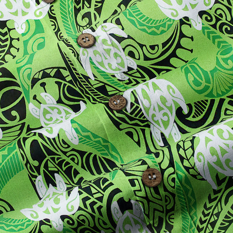Turtle Floral Aloha Beach Long Sleeve Shirt, Ocean Turtle Long Shirt - The Palmix