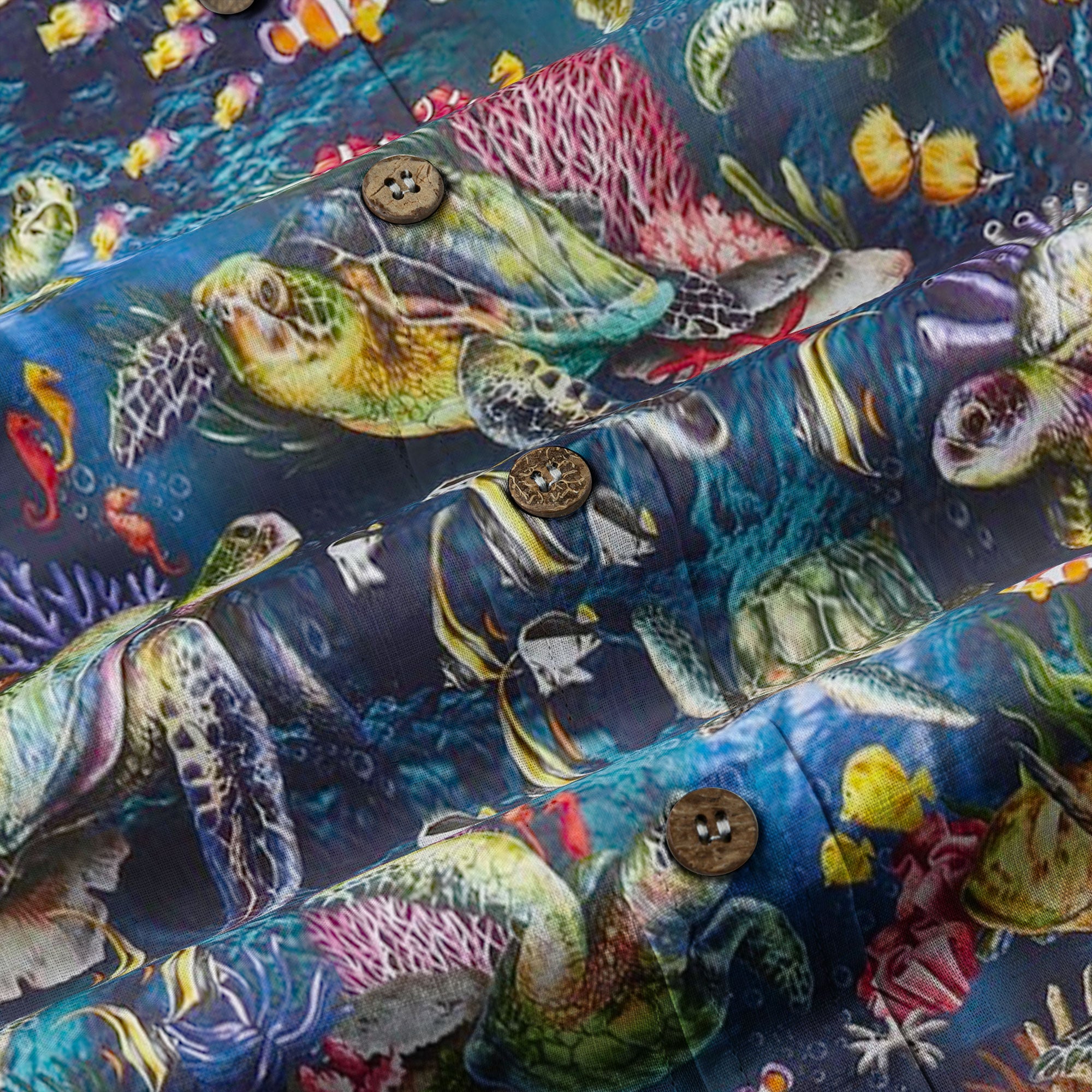 Tropical Turtle Hawaiian Shirts for Men Women, Sea Turtle Aloha Summer Beach Shirt - The Palmix
