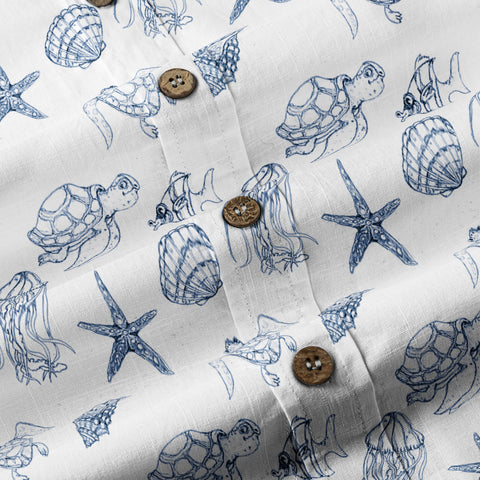 Sea Turtle Hawaiian Shirts for Men Women Youth, Vintage Sea Turtle Aloha Summer Beach Shirt - The Palmix
