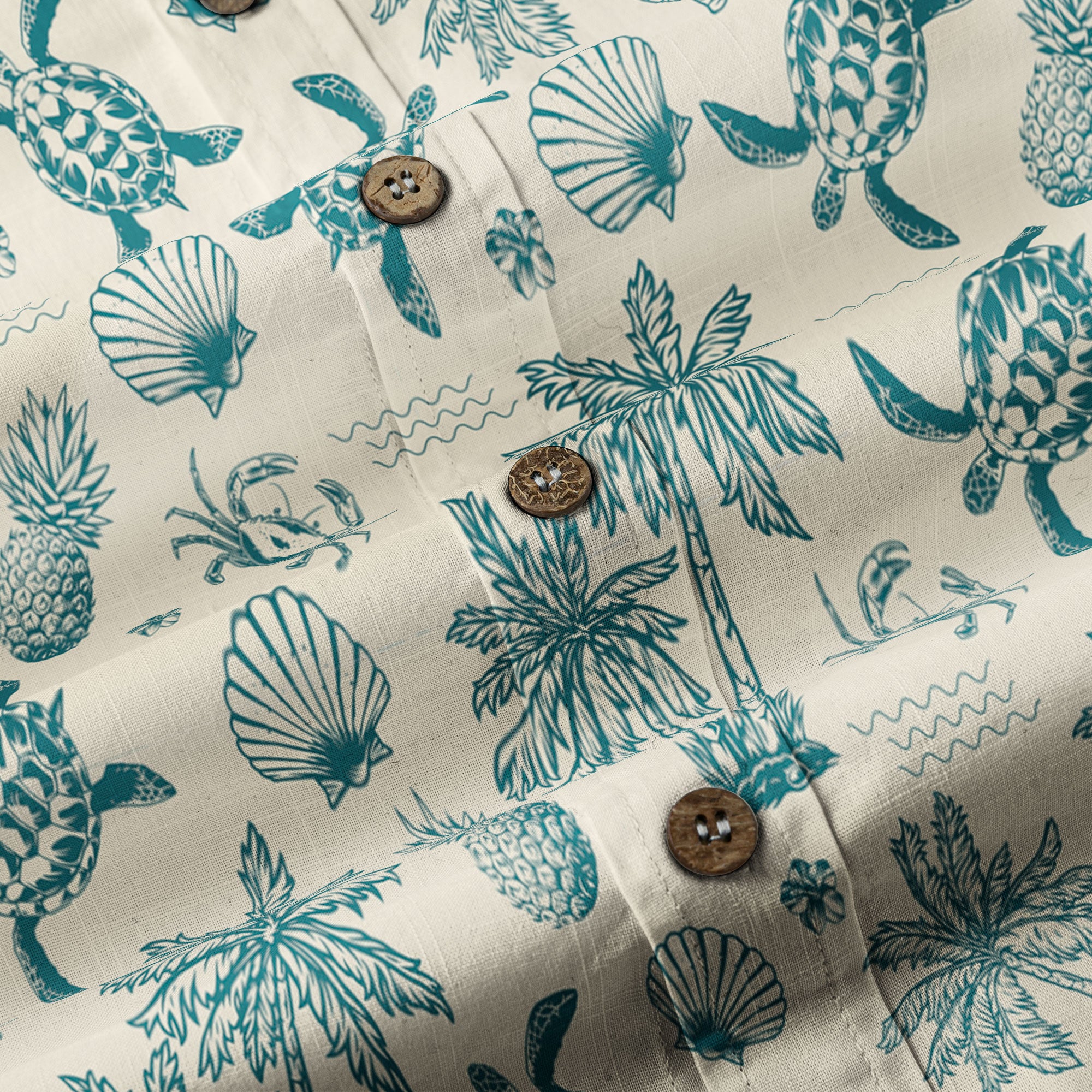 Turtle Aloha Shirt, Turtle Ocean Hawaiian Shirt - The Palmix