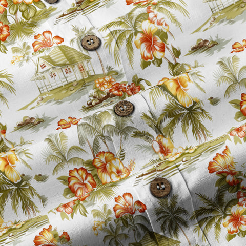 Maori Pattern Short Sleeve Luau Beach Aloha Hawaiian Shirt, Vintage Hawaiian Pattern Shirt - The Palmix