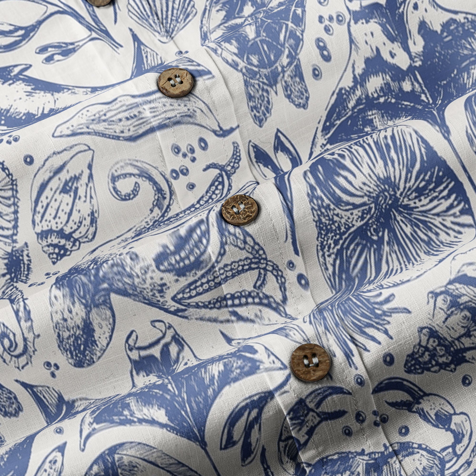 Ocean Animal Pattern Hawaii Shirt, Turtle Hawaiian Shirt for Men Women - The Palmix