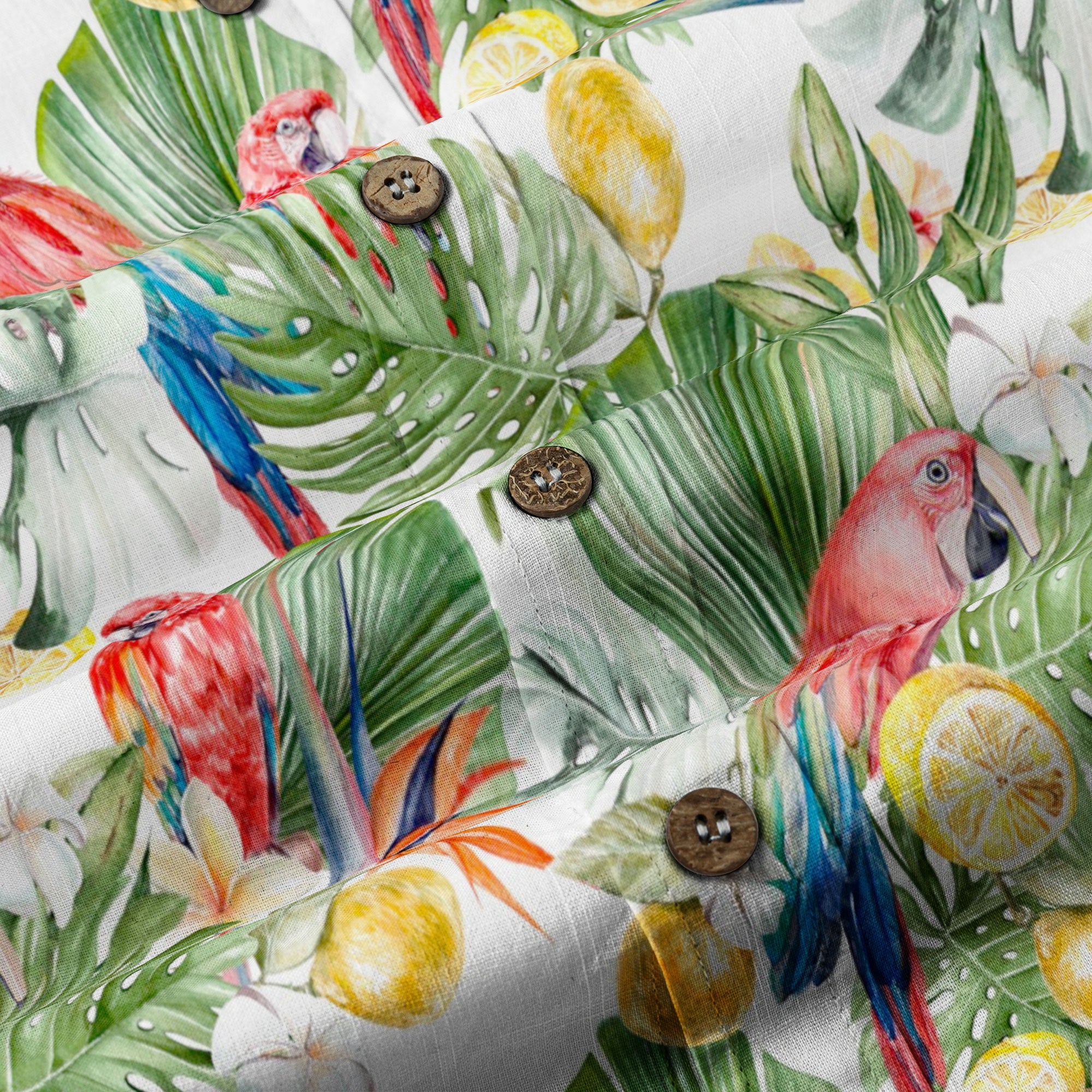 Parrot Beautiful Watercolor Tropical Pattern Hawaii Shirt - The Palmix