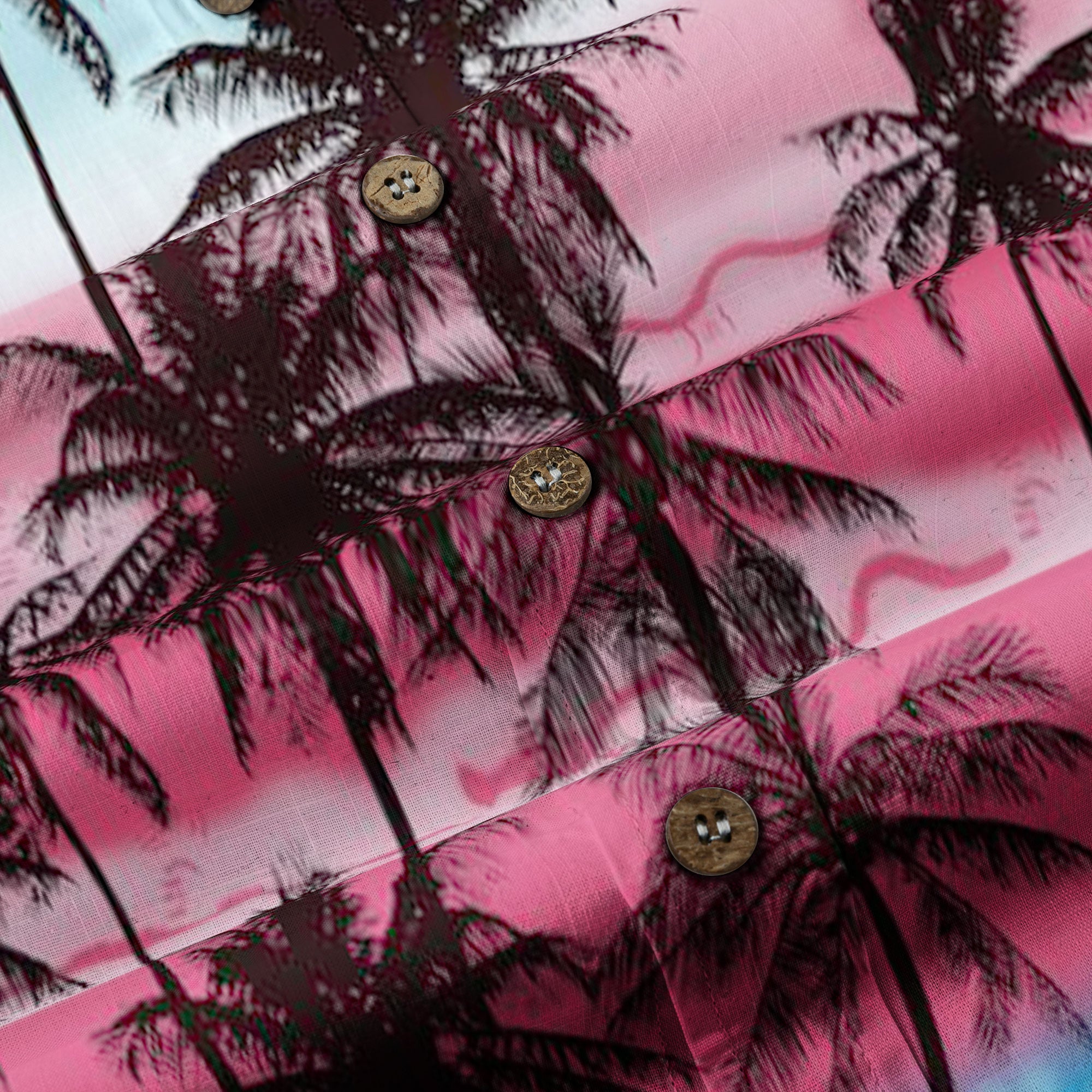 Sunset Trees Pattern Hawaii Shirt, Coconut Pattern Hawaii Shirt, Summer Beach Shirt - The Palmix