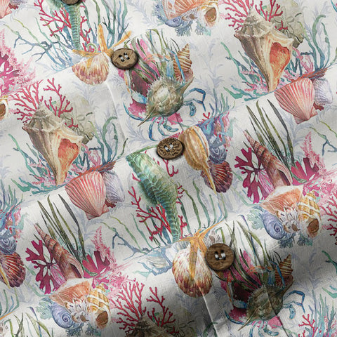 Ocean Animals Hawaiian Button Up Long Sleeve Shirt, Sea Hawaii Shirt - The Palmix