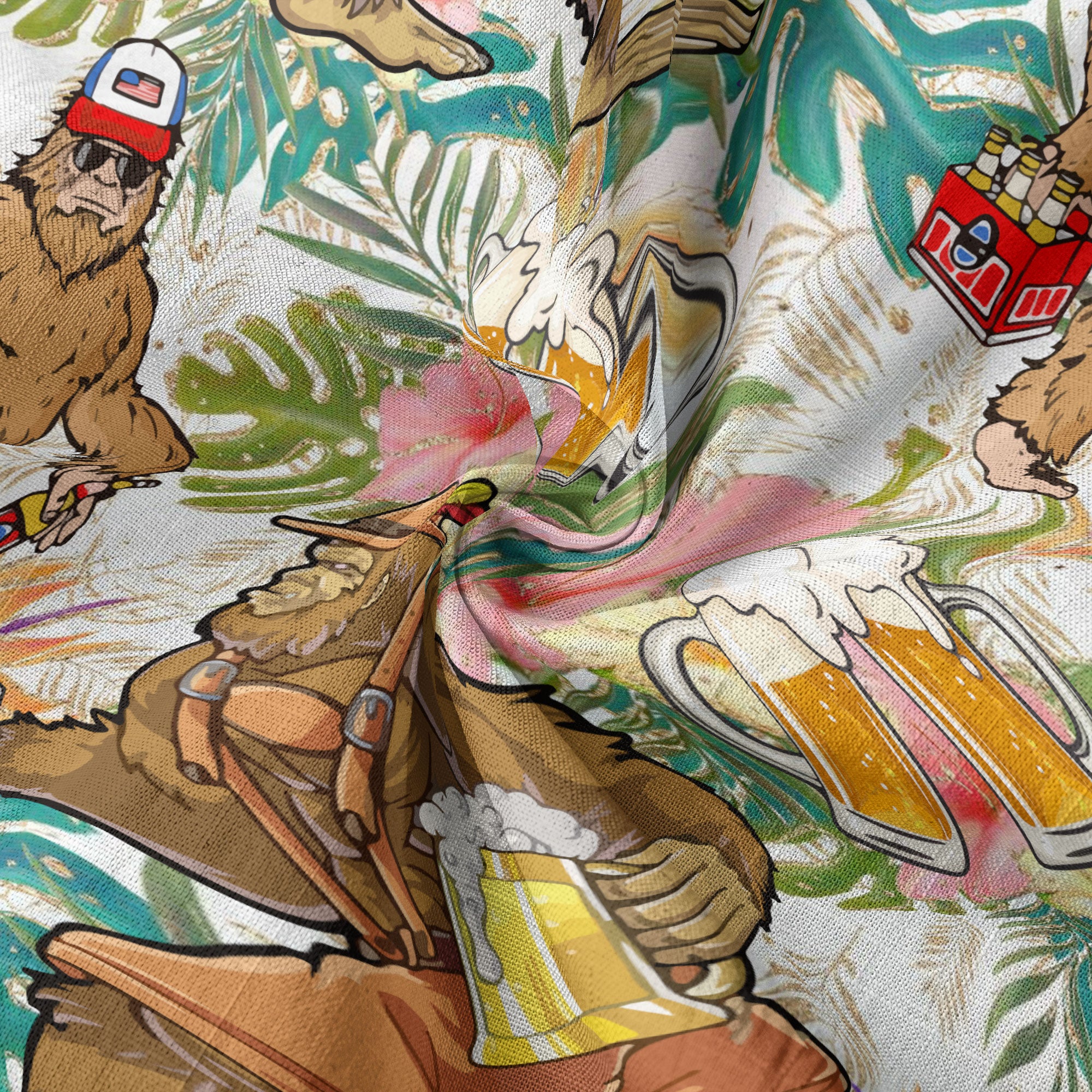 Bigfoot Beer Hawaiian Shirt, Tropical Beer Hawaiian Shirt Casual Button Down Short Sleeve Shirt - The Palmix