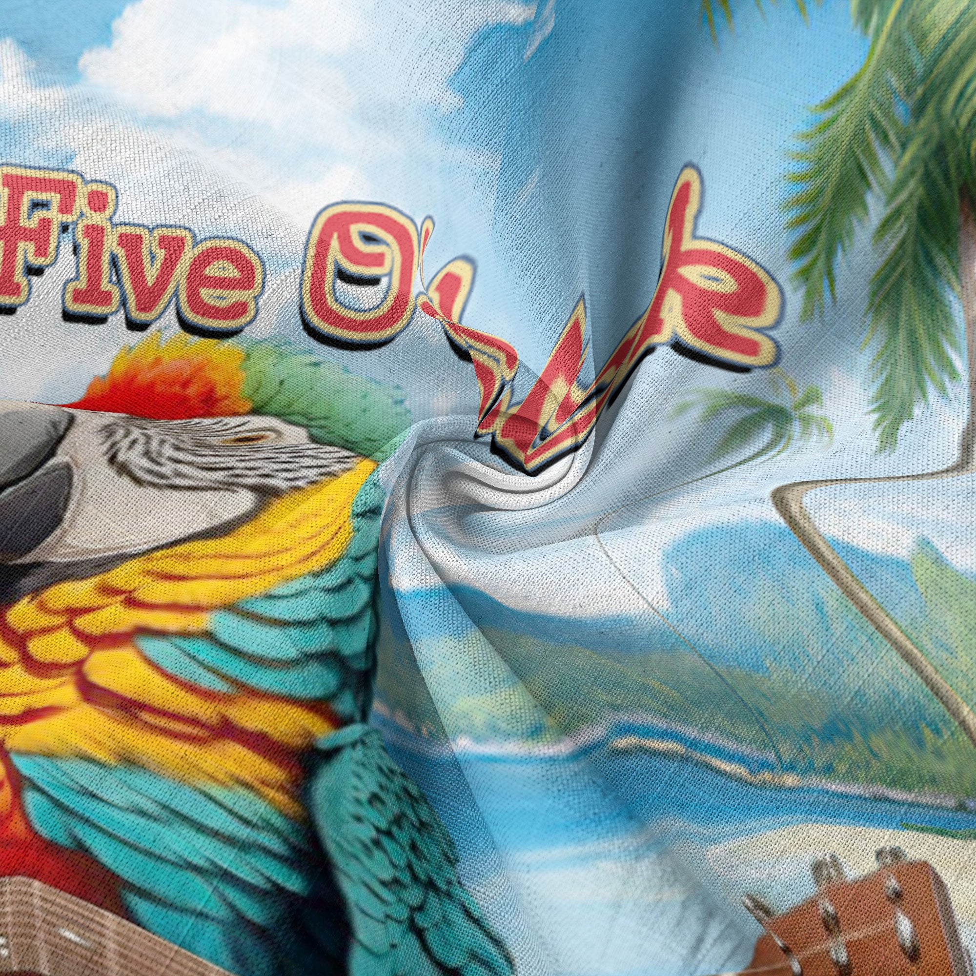 It's Five Oclock Somewhere Hawaii Shirt - Tropical Summer Button Down Mens Hawaiian Shirts - The Palmix