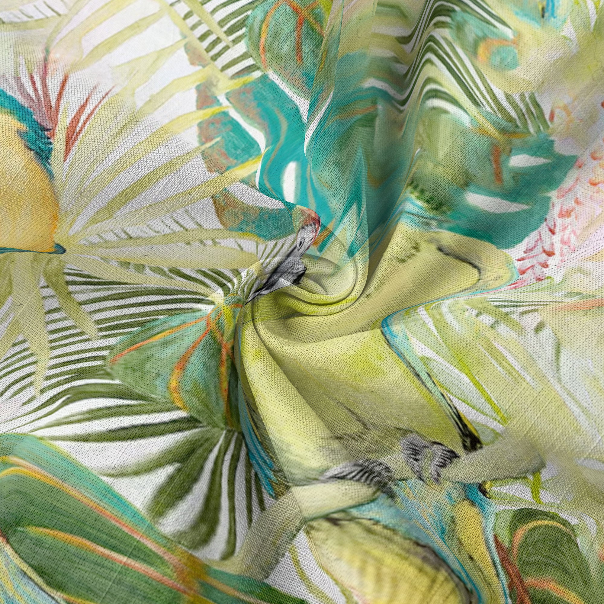 Parrot Lovers Hawaiian Long Sleeve Shirt for Men - Tropical Summer Button Down Hawaiian Shirts - The Palmix