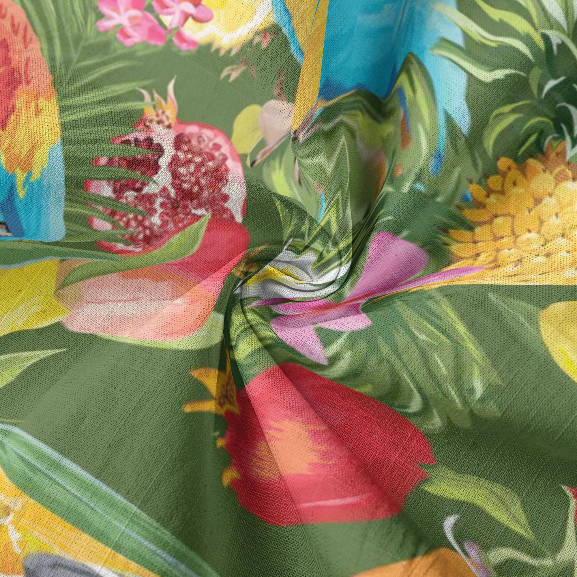 Parrot Lovers Hawaiian Long Sleeve Shirt for Men - Tropical Summer Button Down Hawaiian Shirts - The Palmix