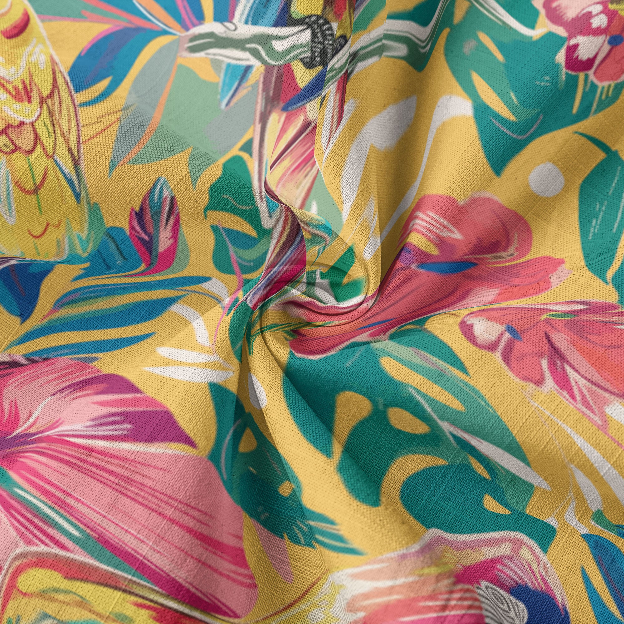 Parrot Lovers Hawaiian Long Sleeve Shirt for Men - Tropical Summer Button Down Hawaiian Shirts - The Palmix