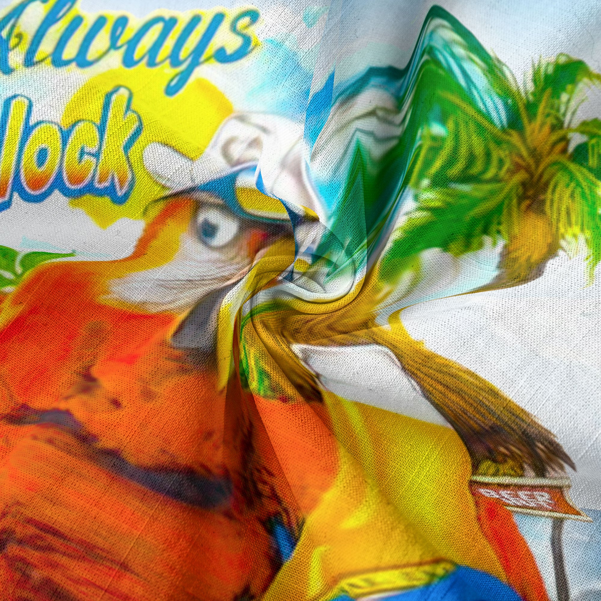 Parrot Hawaiian Long Sleeve Shirt, Parrot Summer Hawaiian Beach Long Shirt - The Palmix