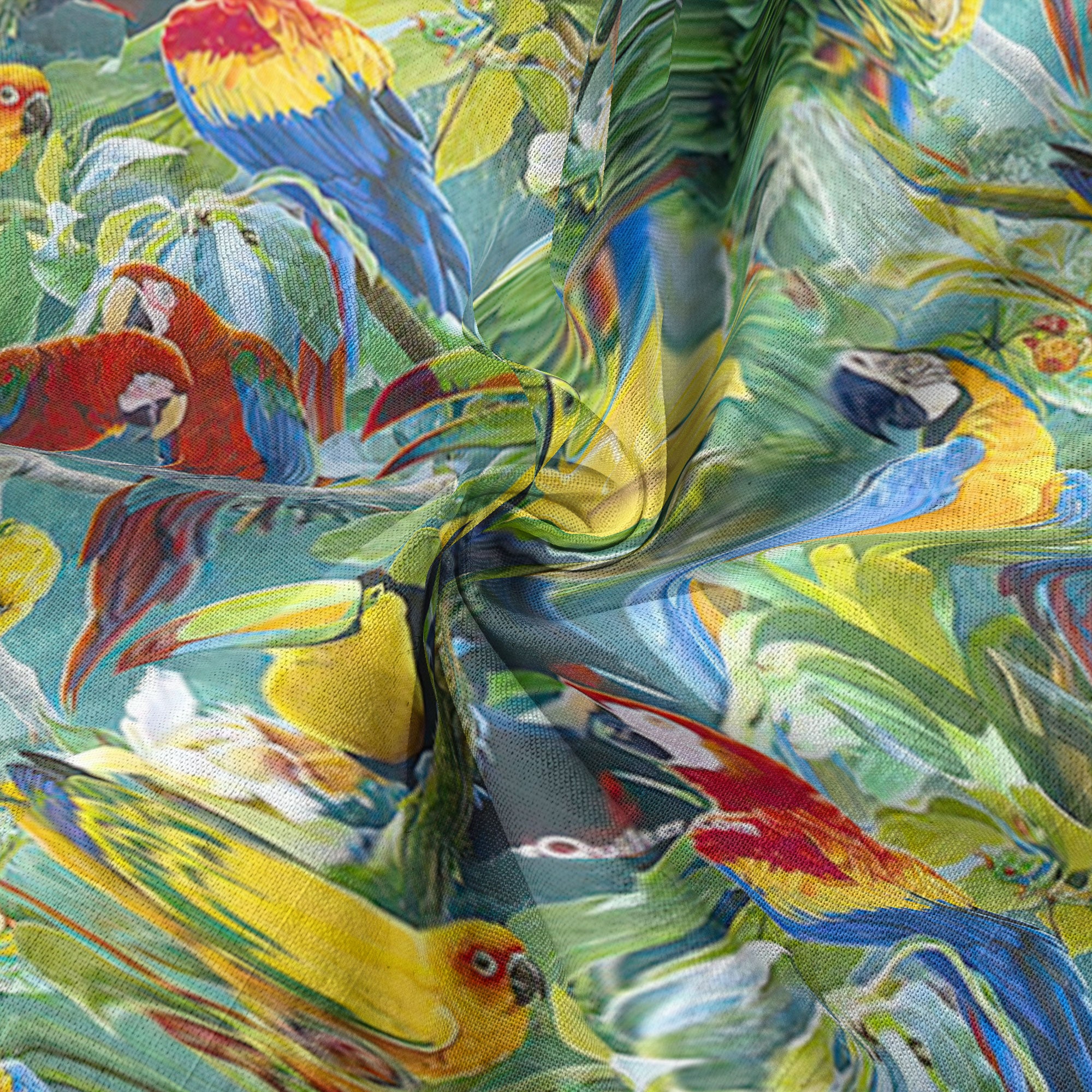Parrot Hawaiian Long Sleeve Shirt, Tropical Hawaiian Long Shirt, Summer Hawaiian Beach Shirt - The Palmix
