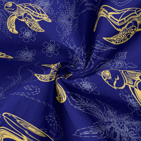 Turtle Hawaiian Long Sleeve Shirt for Men, Ocean Hawaiian Long Shirt - The Palmix