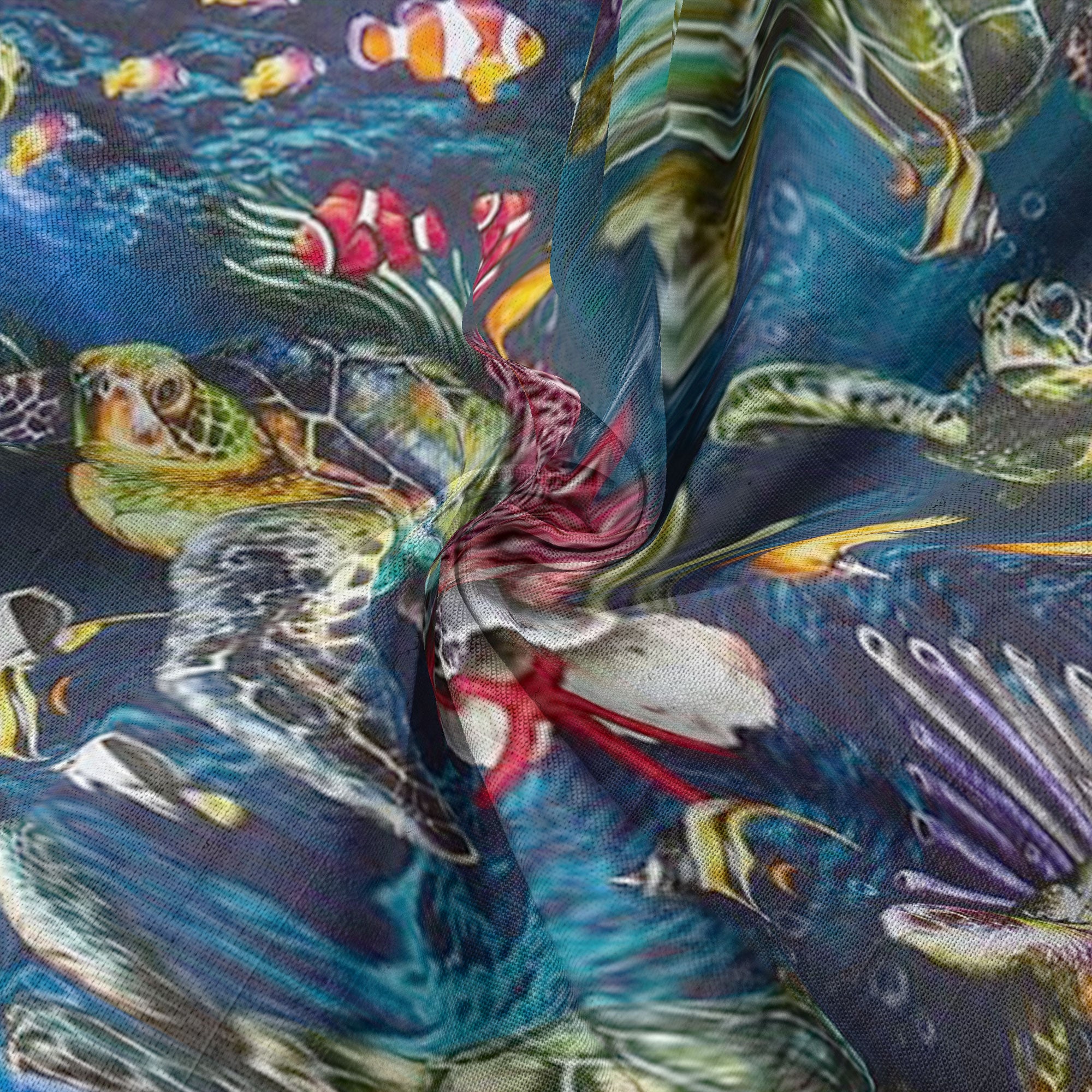 Tropical Turtle Hawaiian Shirts for Men Women, Sea Turtle Aloha Summer Beach Shirt - The Palmix