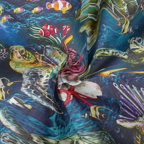 Tropical Turtle Hawaiian Shirts for Men Women, Sea Turtle Aloha Summer Beach Shirt - The Palmix