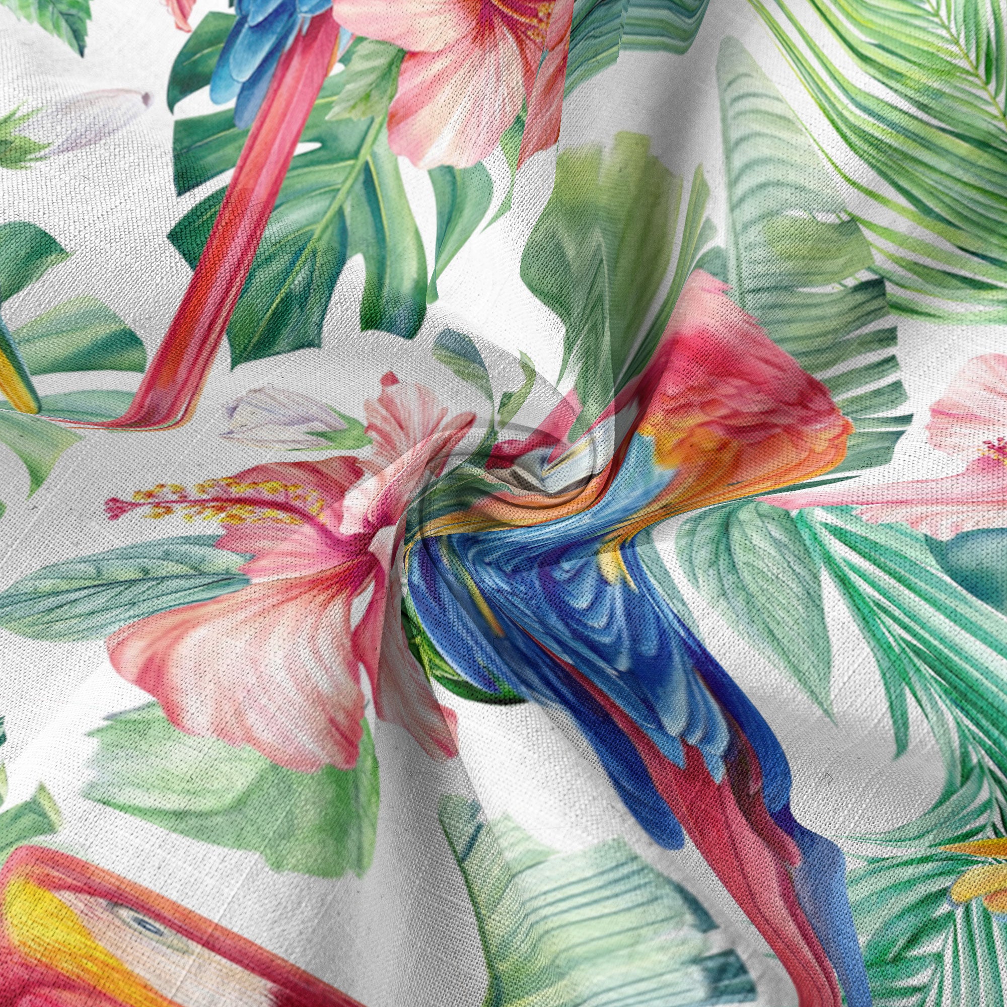 Floral Parrot Summer Beach Hawaiian Shirt, Colorful Parrot Pattern Hawaii Shirt - The Palmix