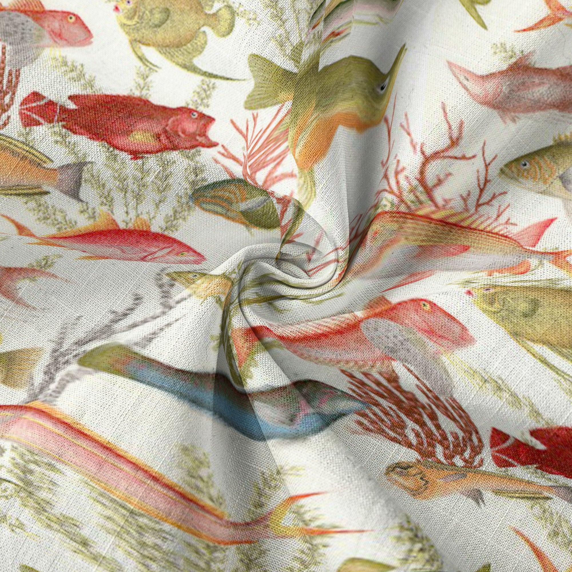 Sea Ocean Fish Women's Hawaiian Shirt, Sea Ocean Fish Print - The Palmix