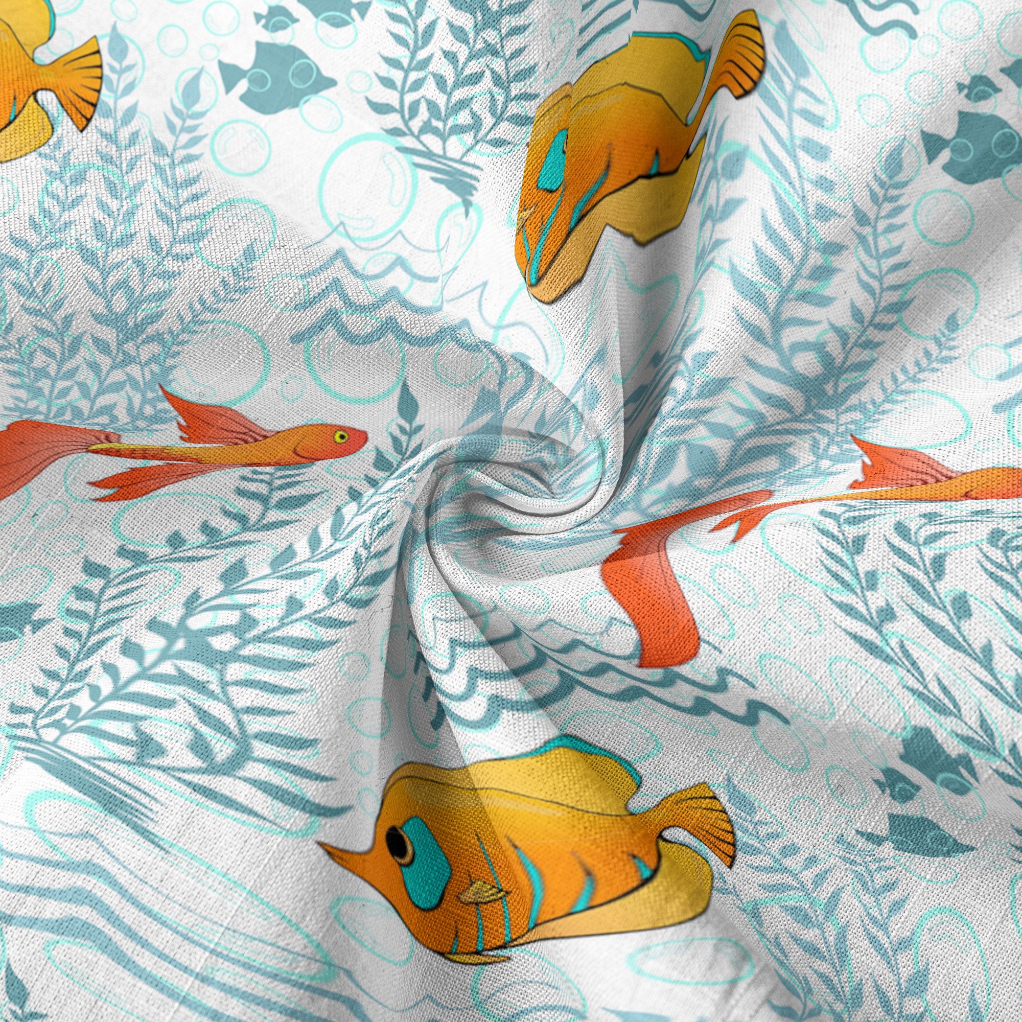Sea Ocean Fish Women's Hawaiian Shirt, Sea Ocean Fish Print - The Palmix