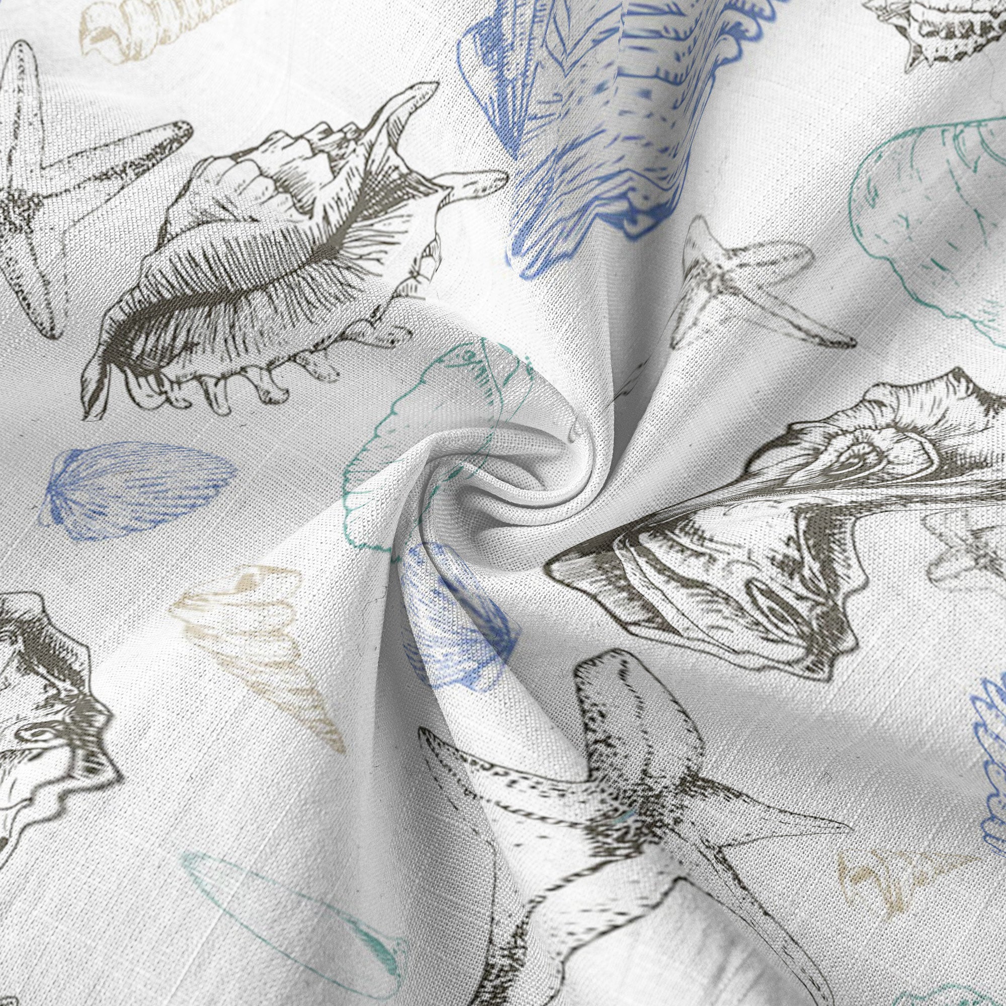 Sea Shells Animal Pattern Hawaii Shirt, Turtle Sea Shells Hawaiian Shirt for Men Women - The Palmix