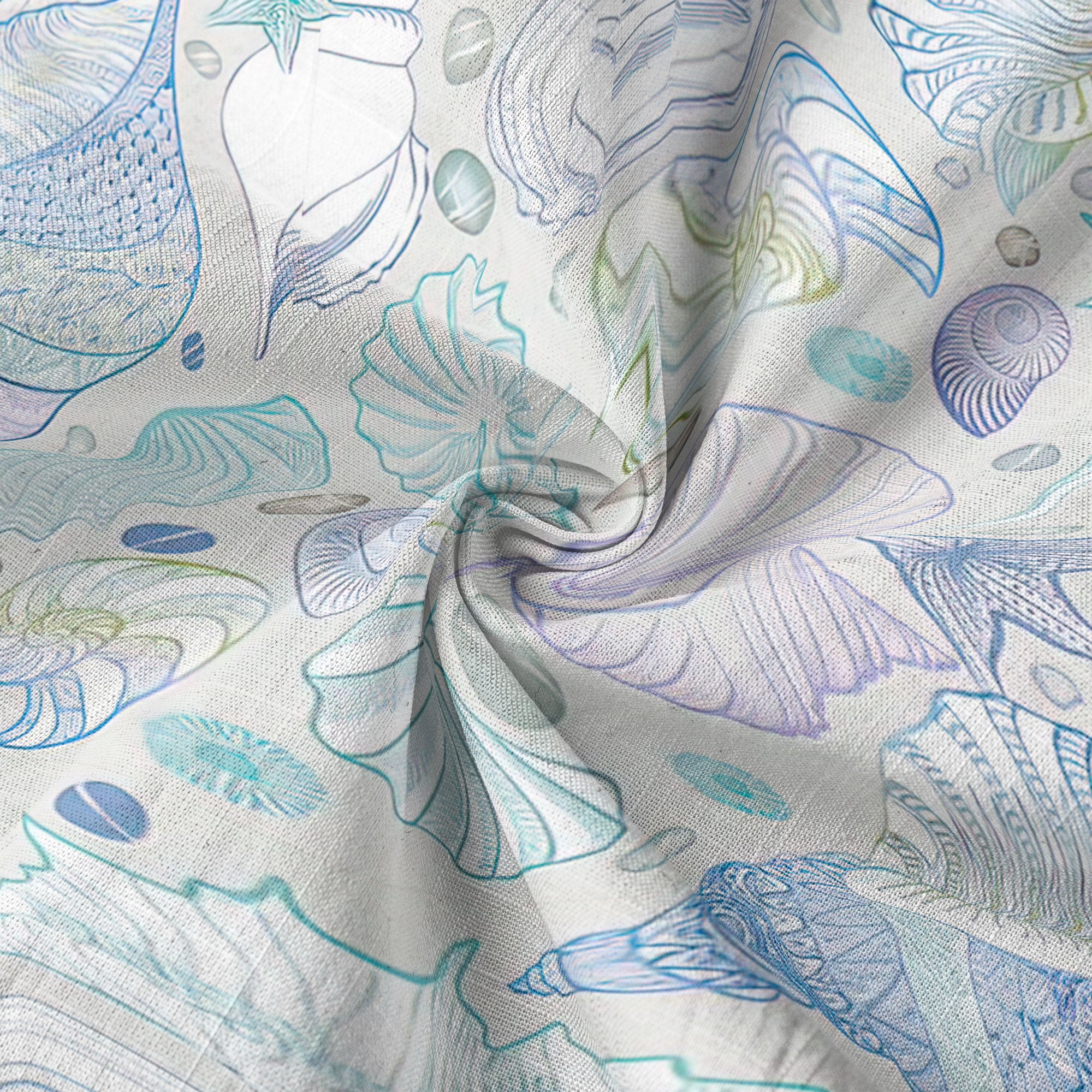 Sea Shells Animal Pattern Hawaii Shirt, Turtle Sea Shells Hawaiian Shirt for Men Women - The Palmix