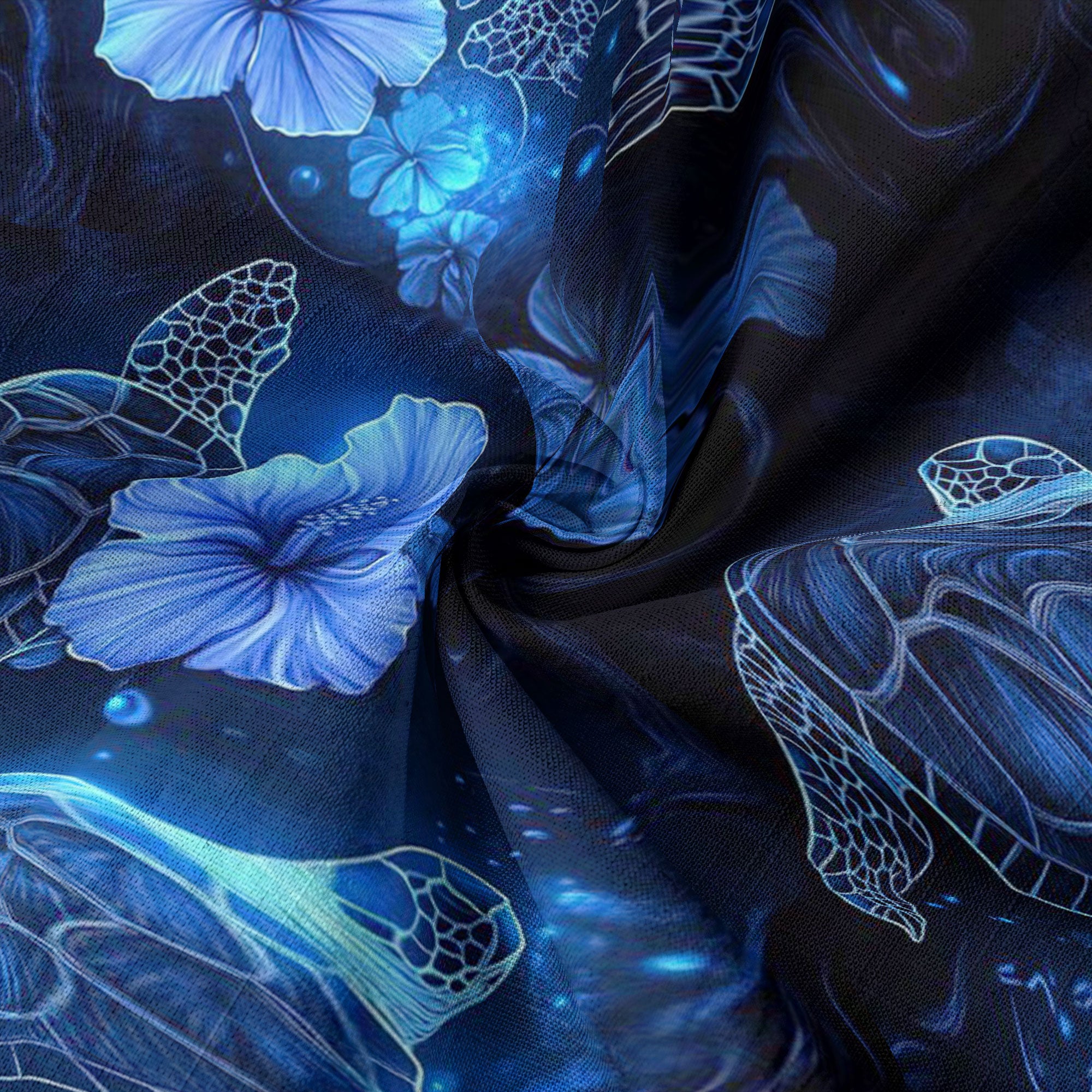 Ocean Animals Hawaiian Button Up Long Sleeve Shirt, Sea Hawaii Shirt - The Palmix