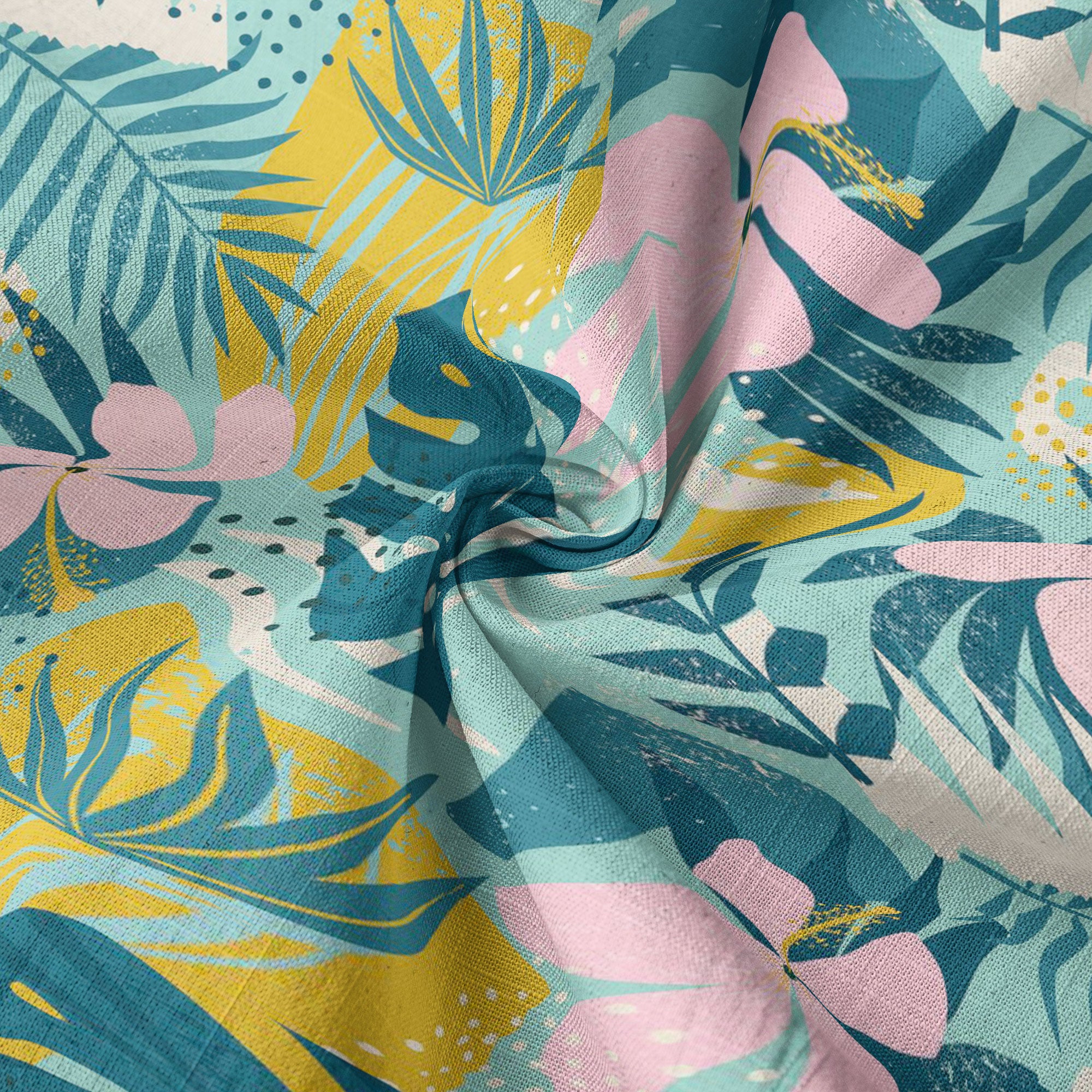 Hibiscus Floral Pattern Hawaiian Button Up Long Sleeve Shirt, Sea Hawaii Shirt - The Palmix