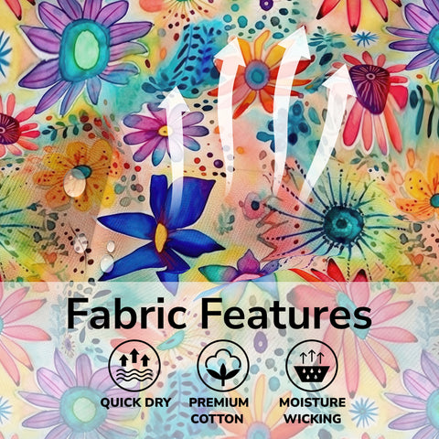 Hippie Flowers Seamless Patterns Hawaii Shirt, Groovy Floral Pattern Hawaiian Shirt