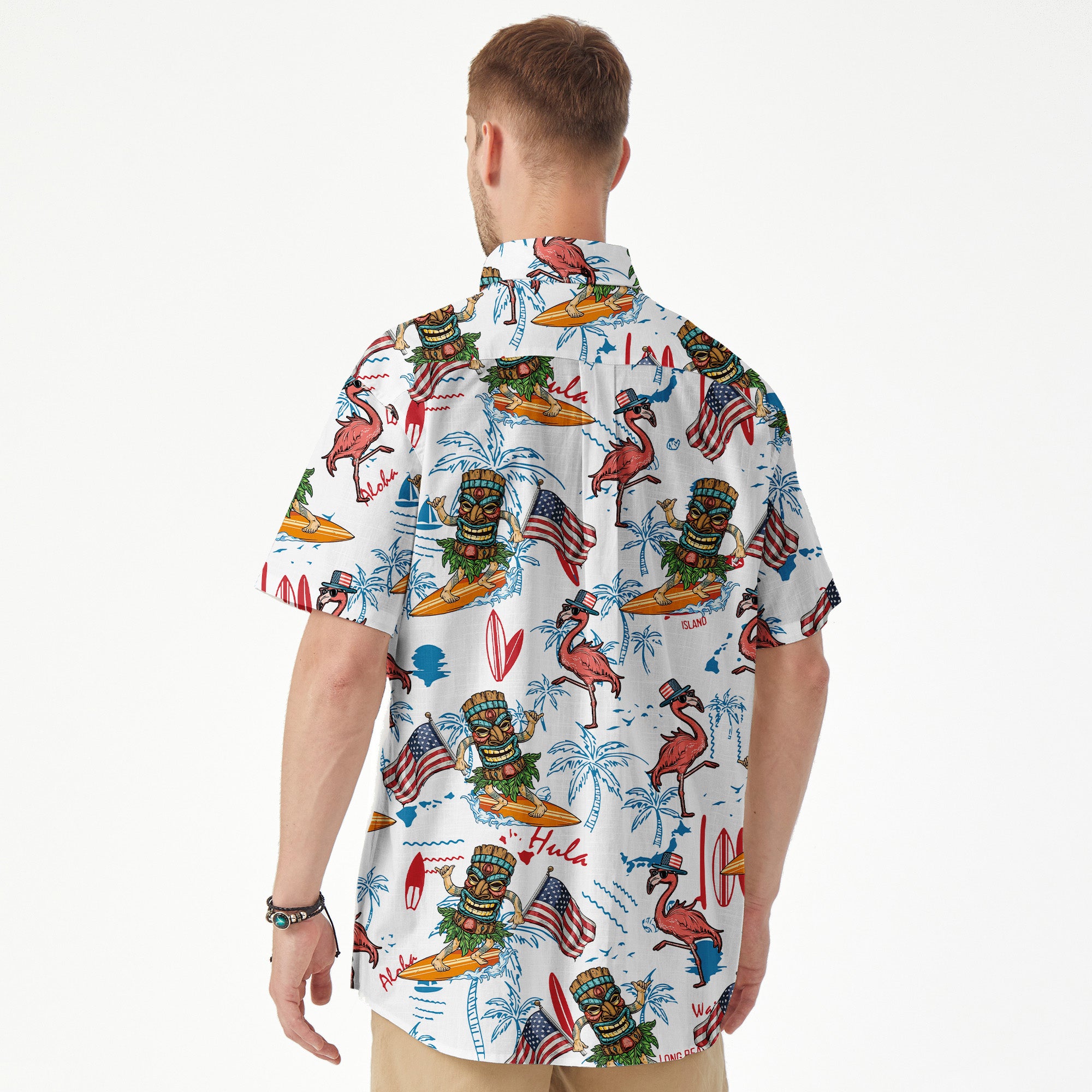 Tiki Mask Independence Day - Cotton Hawaii Shirt