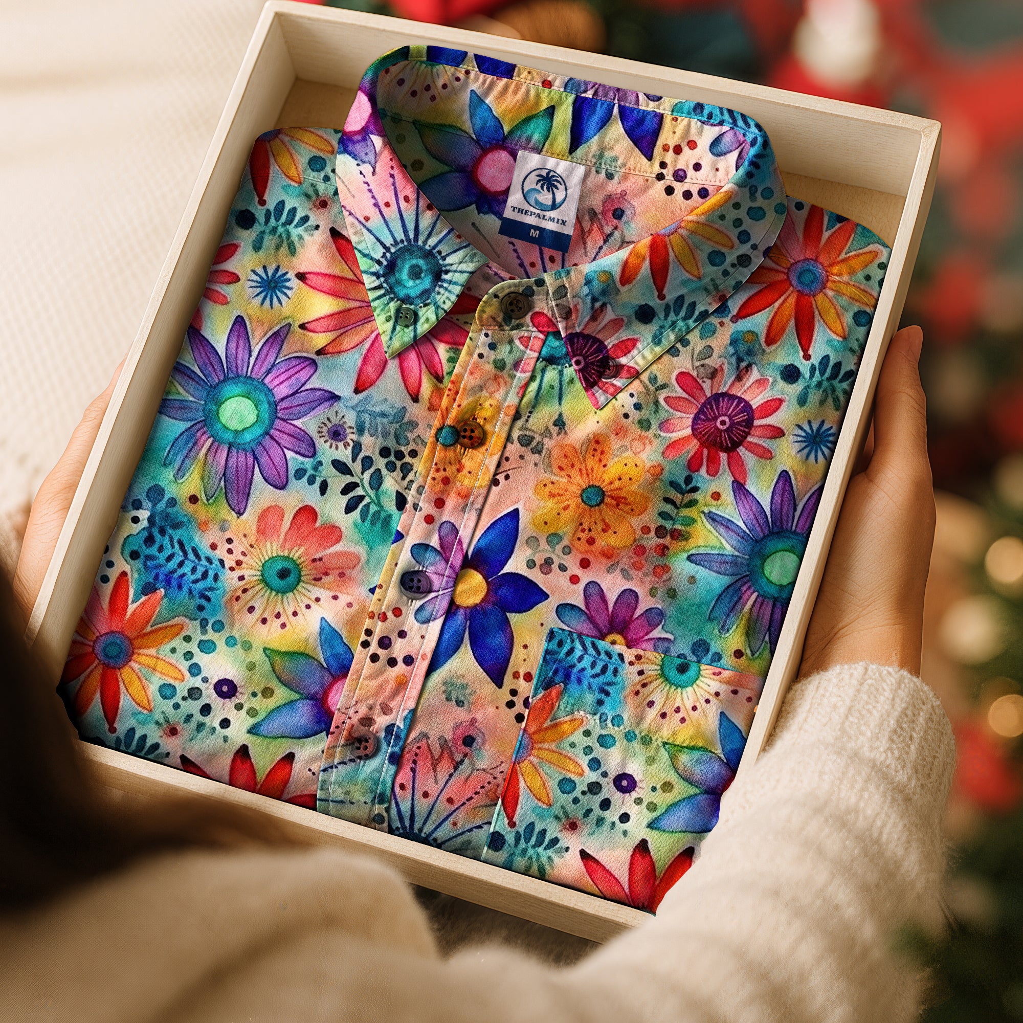 Hippie Flowers Seamless Patterns Hawaii Shirt, Groovy Floral Pattern Hawaiian Shirt
