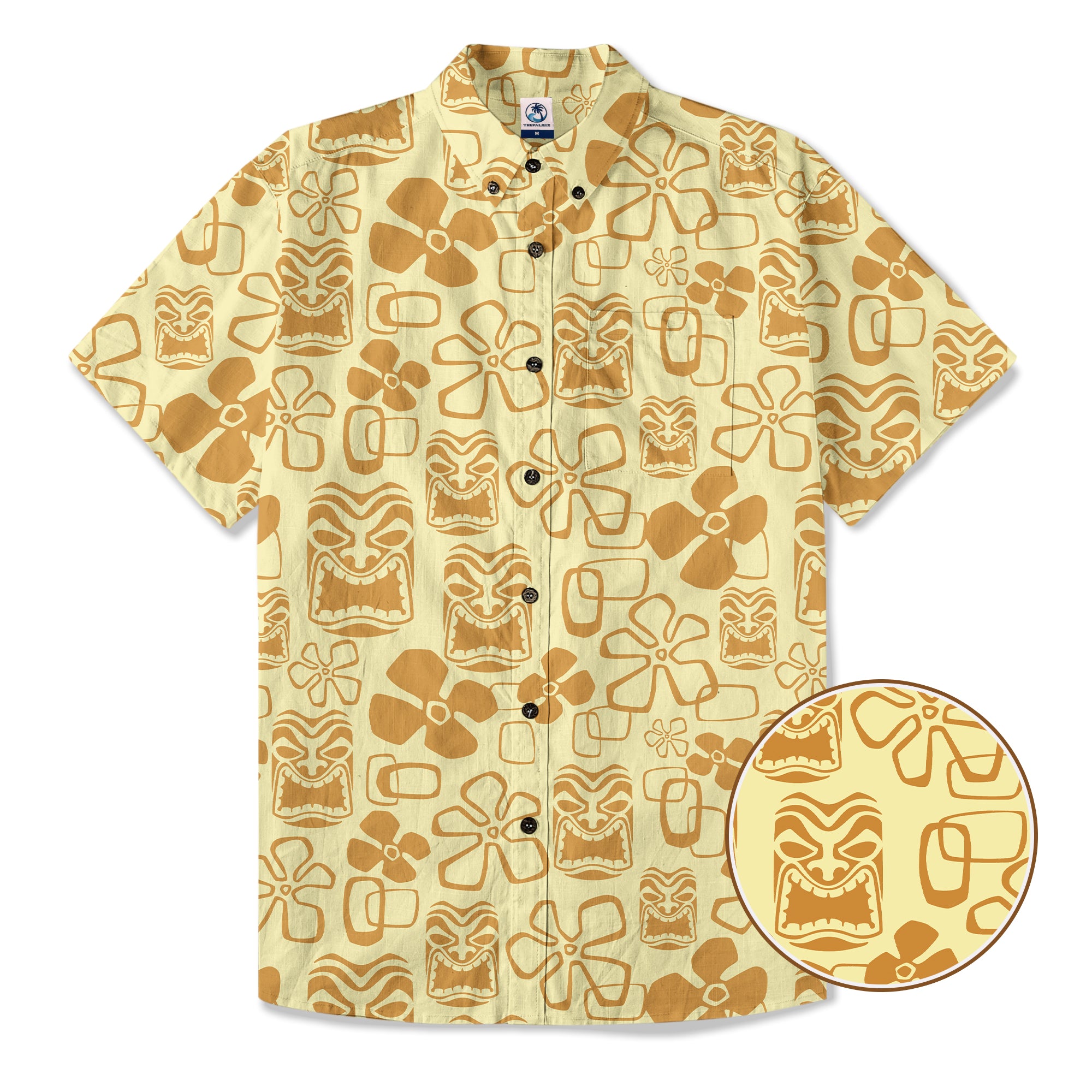Tiki Mask Hawaii Shirt, Aloha Tiki Mask Pattern Hawaii Shirt