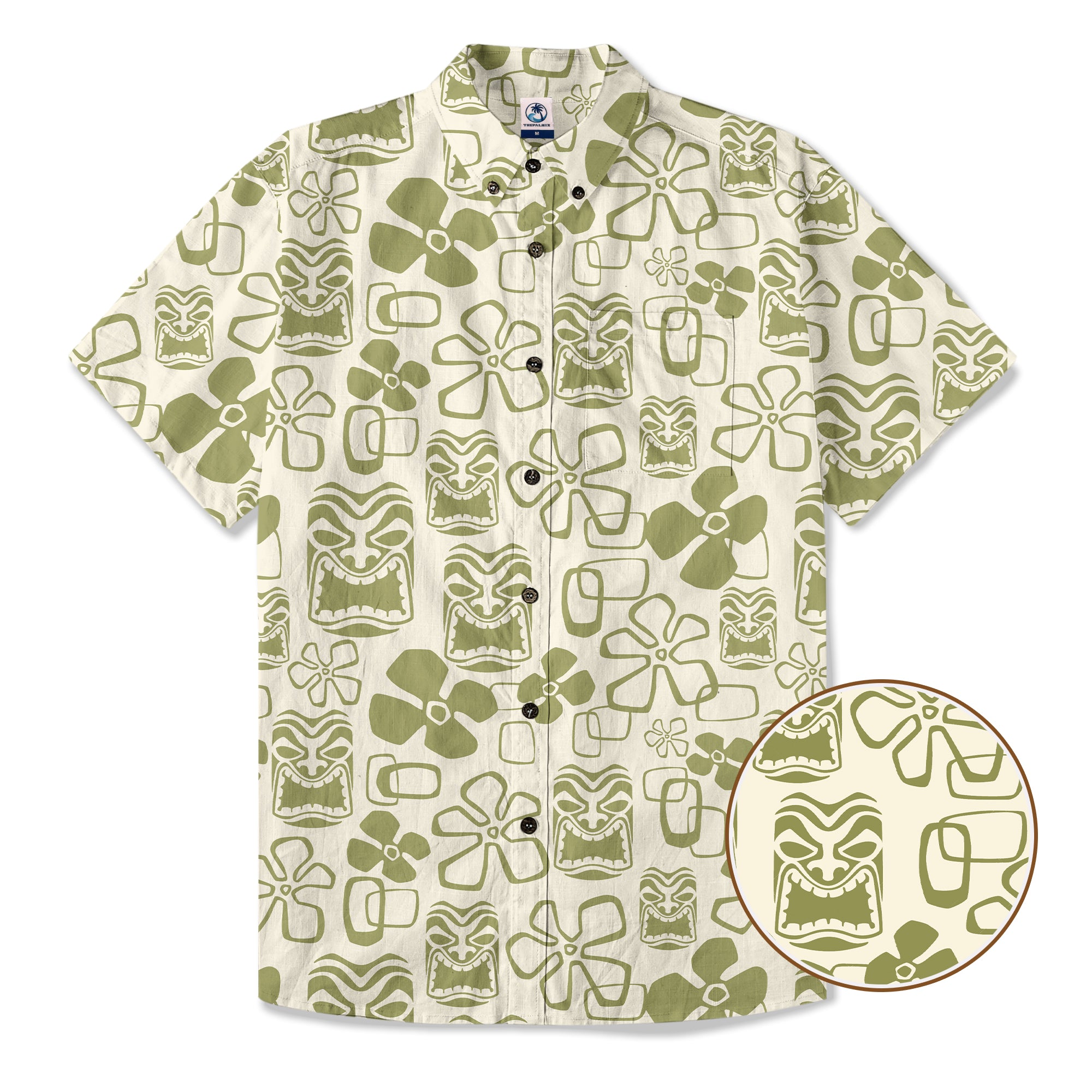 Tiki Mask Hawaii Shirt, Aloha Tiki Mask Pattern Hawaii Shirt