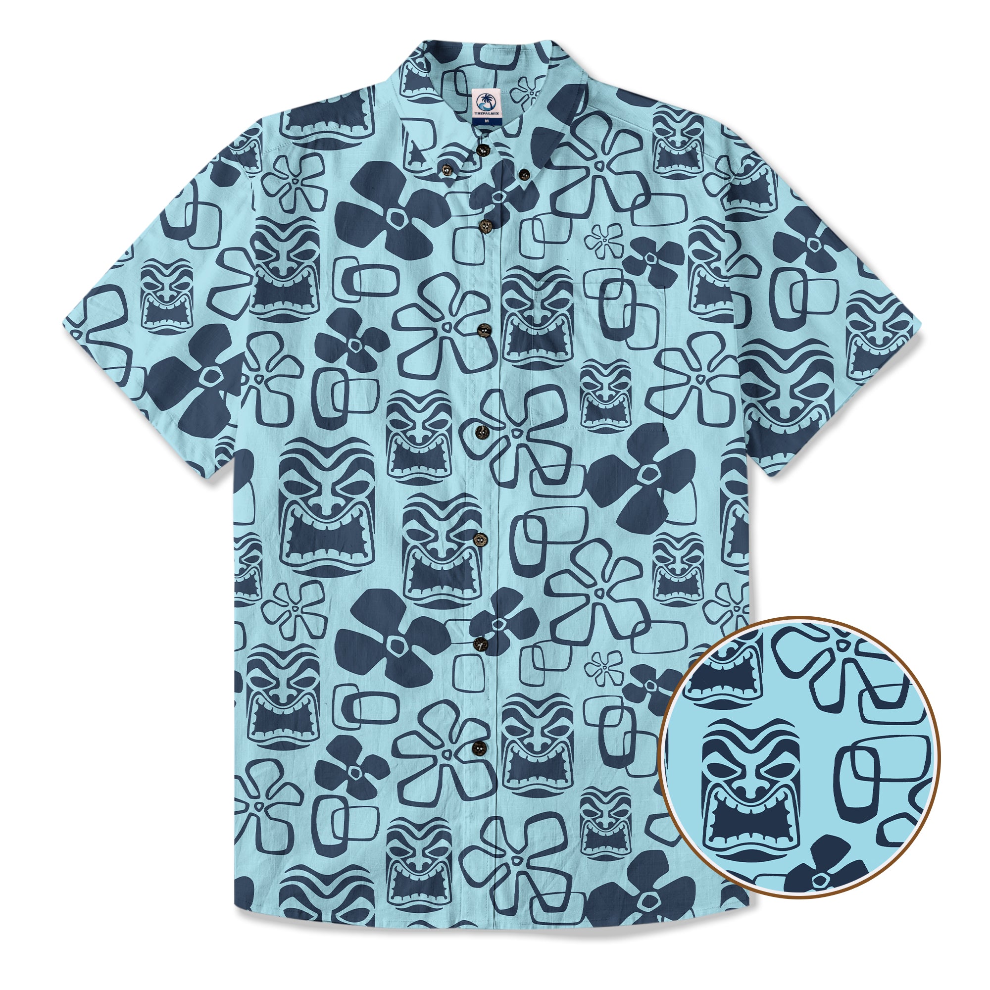 Tiki Mask Hawaii Shirt, Aloha Tiki Mask Pattern Hawaii Shirt