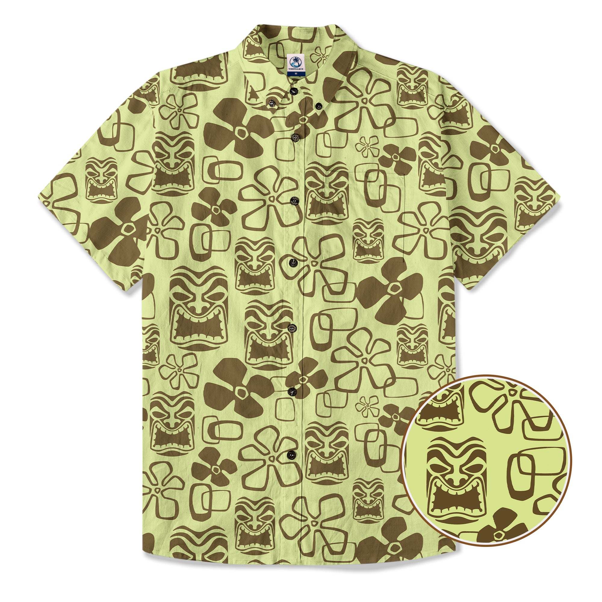 Tiki Mask Hawaii Shirt, Aloha Tiki Mask Pattern Hawaii Shirt