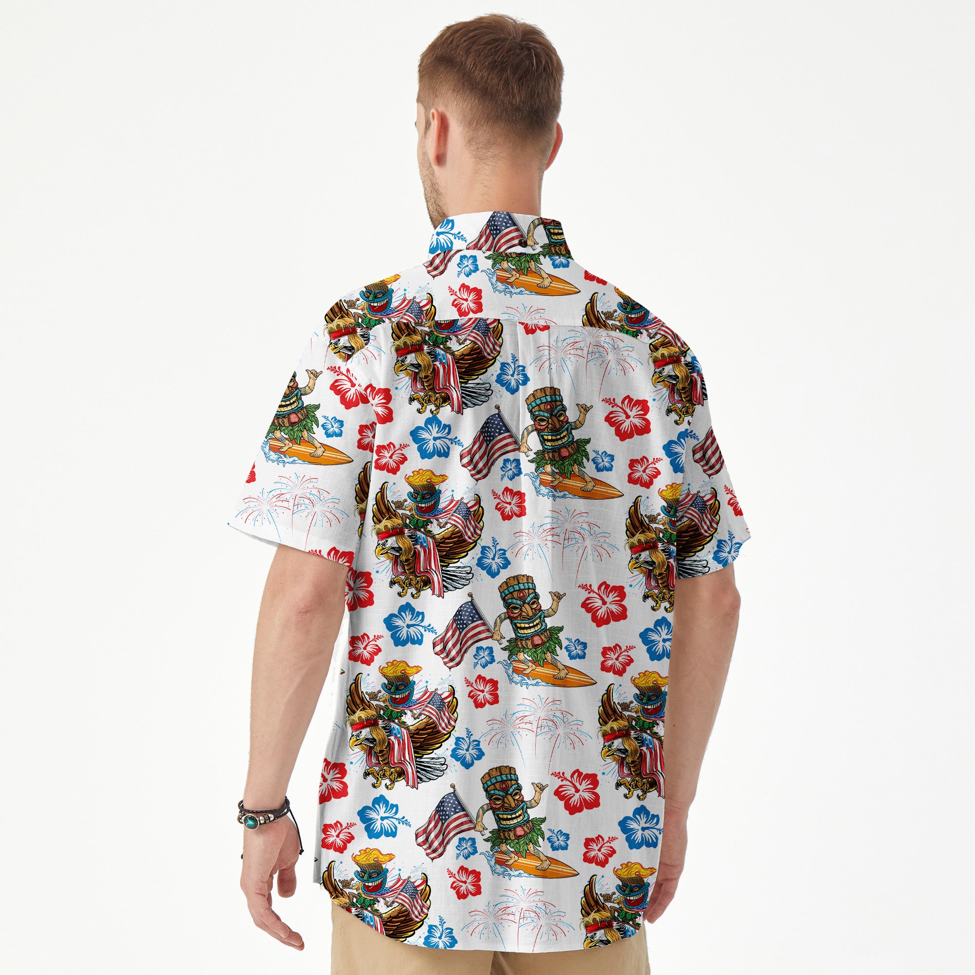 Tiki Mask Independence Day - Cotton Hawaii Shirt