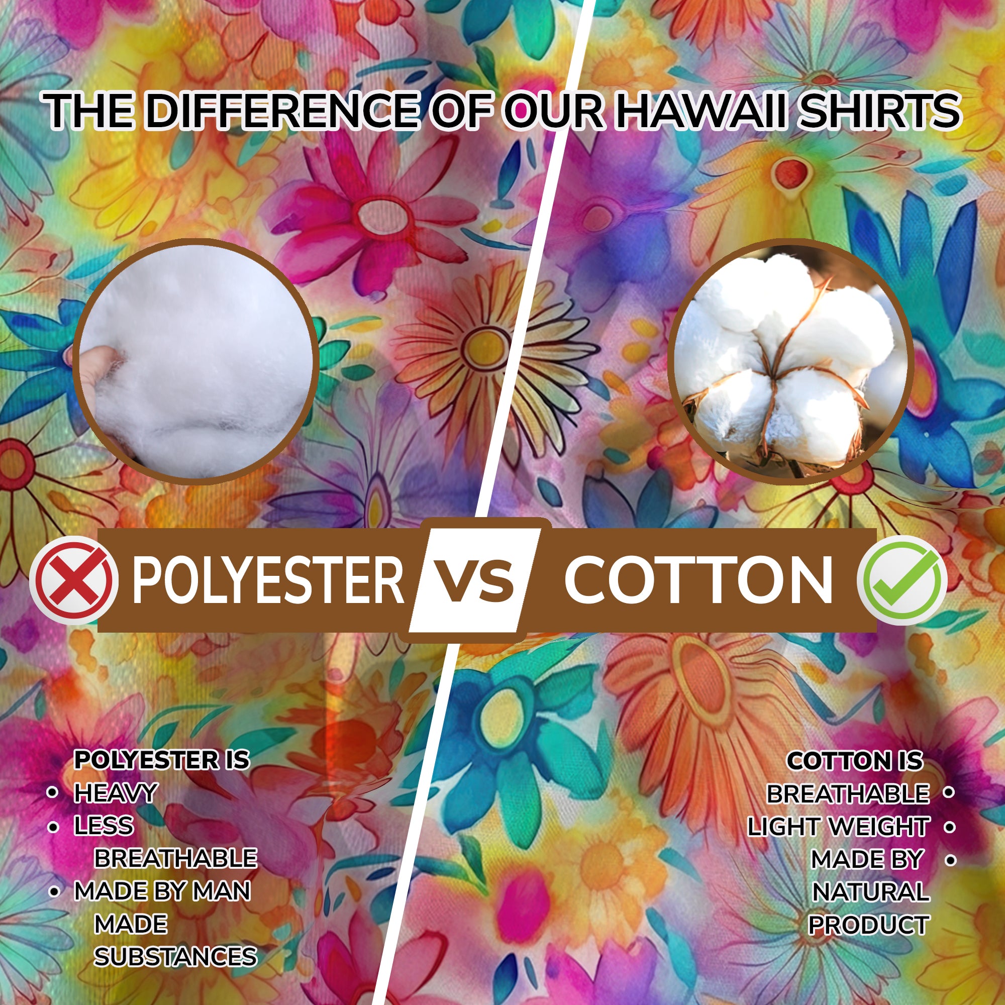 Hippie Flowers Seamless Patterns Hawaii Shirt, Groovy Floral Pattern Hawaiian Shirt
