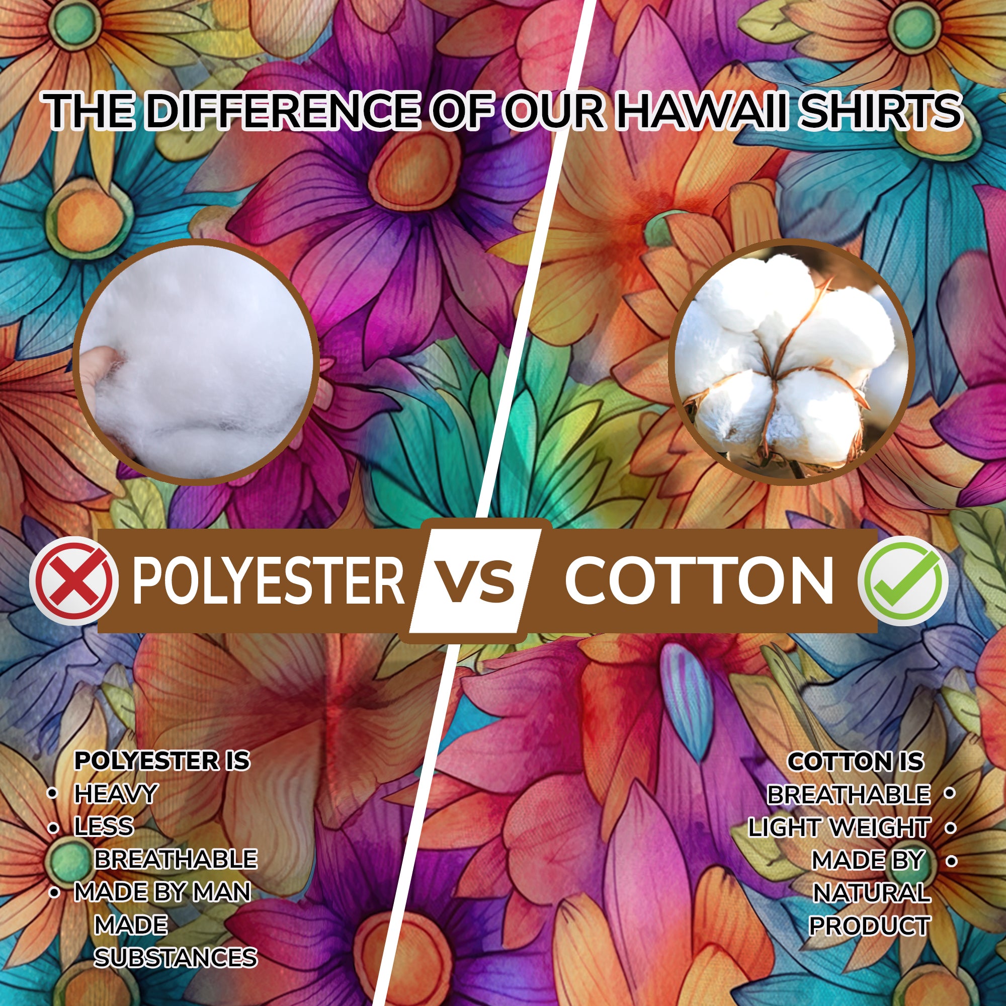 Hippie Flowers Seamless Patterns Hawaii Shirt, Groovy Floral Pattern Hawaiian Shirt